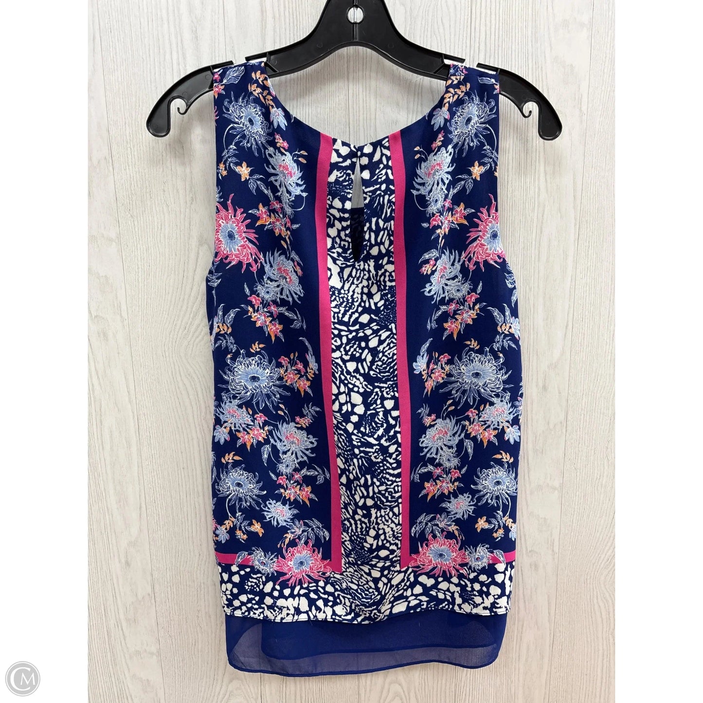 Top Sleeveless By Rose And Olive In Blue, Size: M