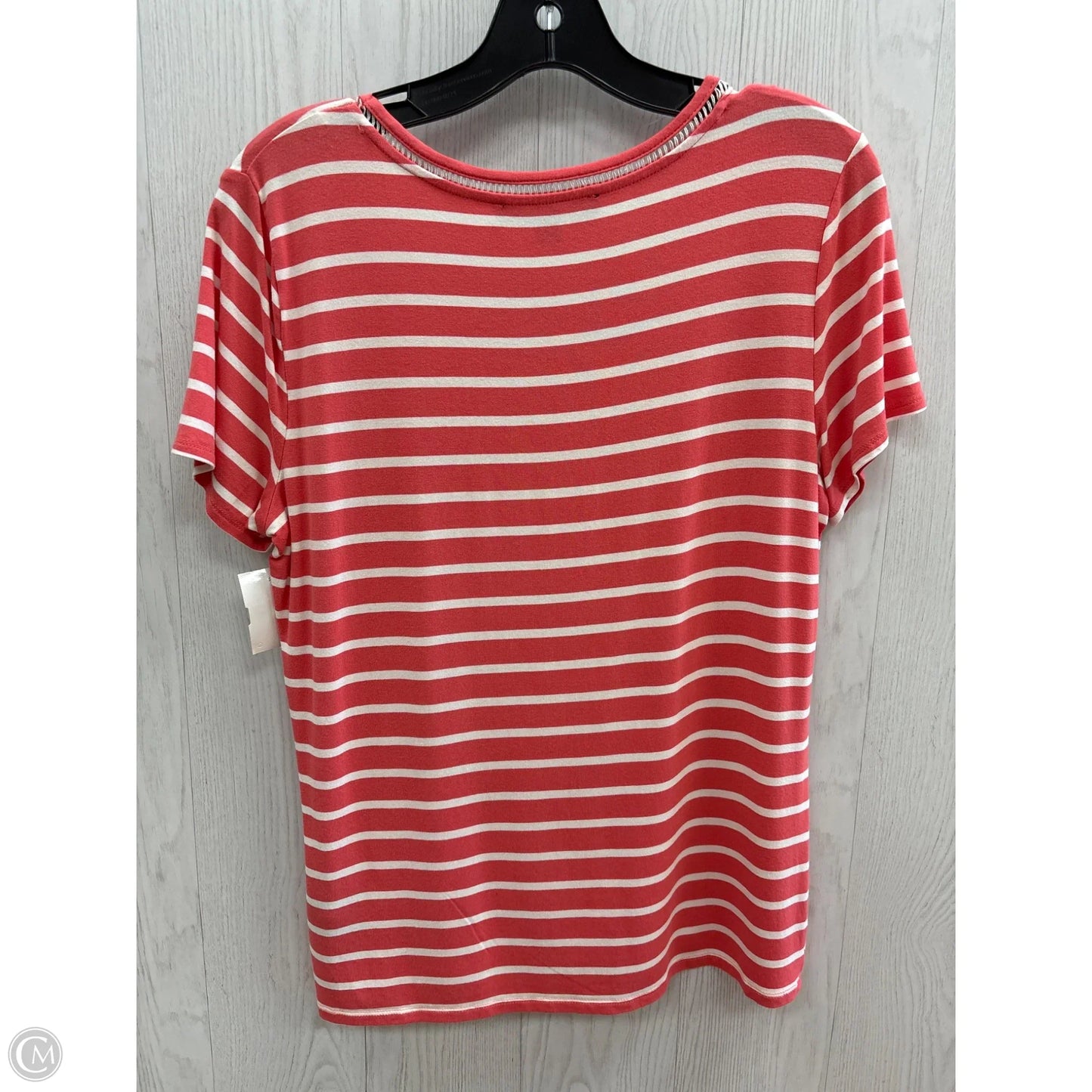 Top Short Sleeve By Tommy Hilfiger In Coral, Size: M