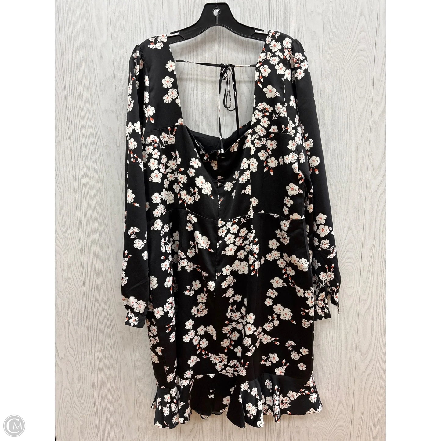 Dress Casual Short By Forever 21 In Black Floral, Size: 3x
