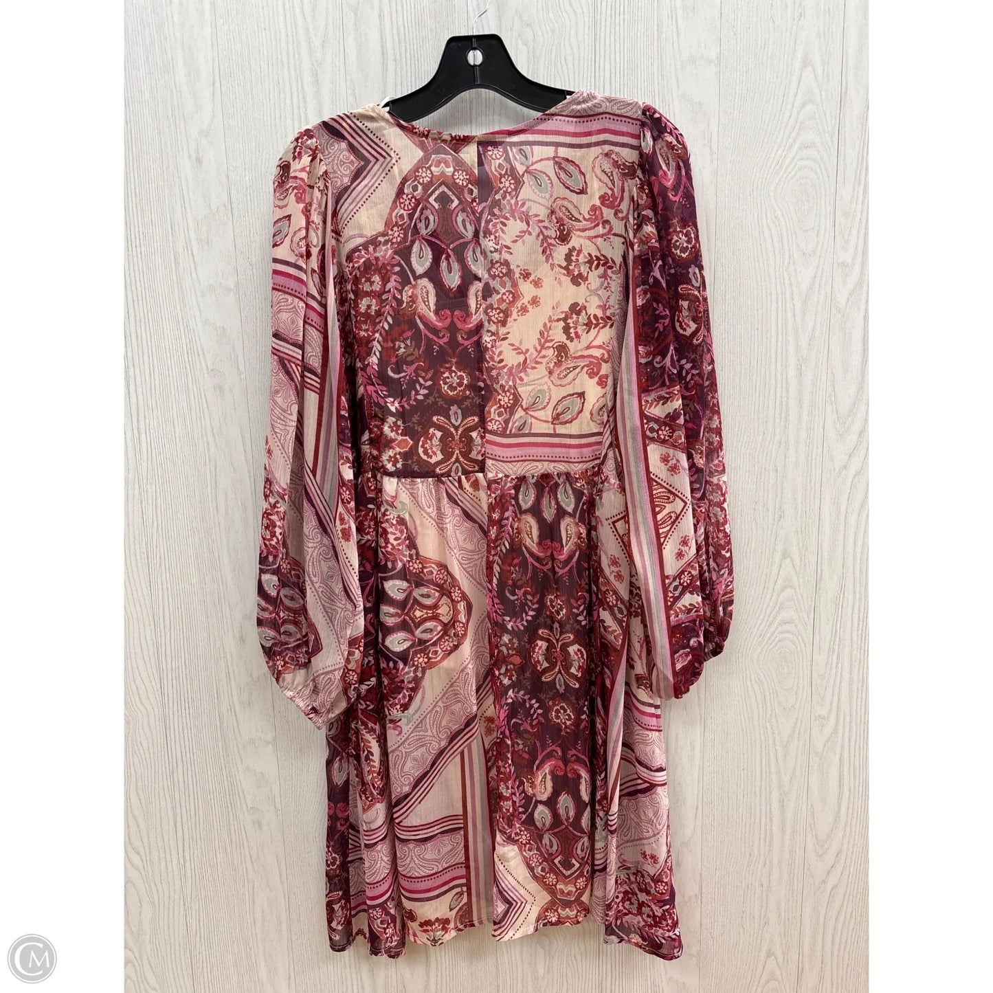 Dress Casual Short By Ophelia Roe In Pink & Purple, Size: L