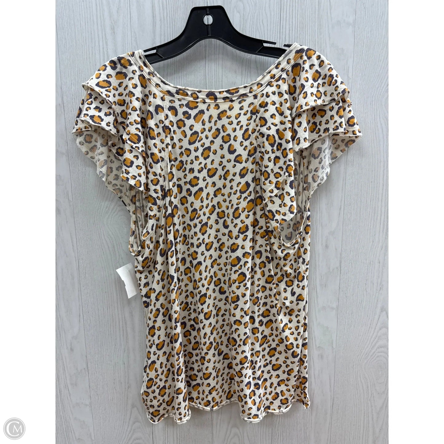 Top Short Sleeve By Maeve In Animal Print, Size: Xl