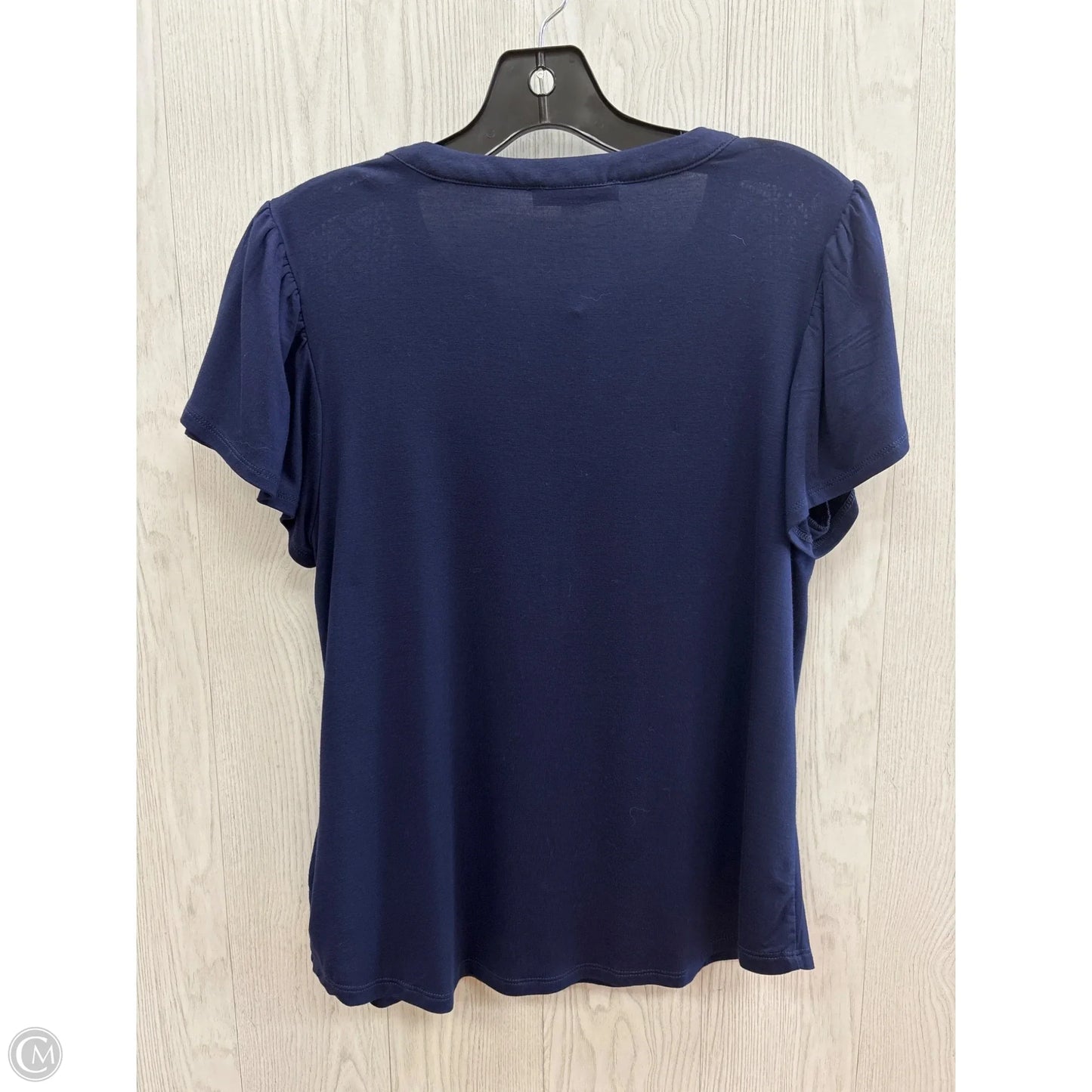 Top Short Sleeve By Cable And Gauge In Blue, Size: S