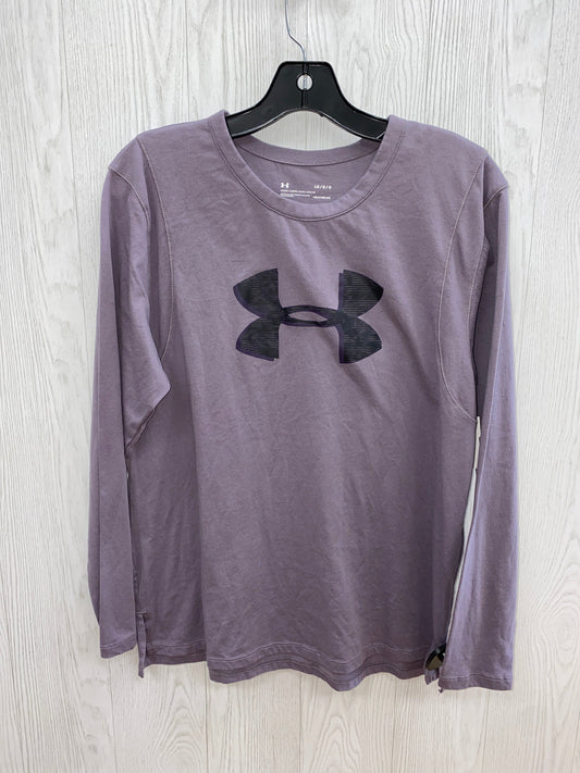 Athletic Top Long Sleeve Collar By Under Armour  Size: L