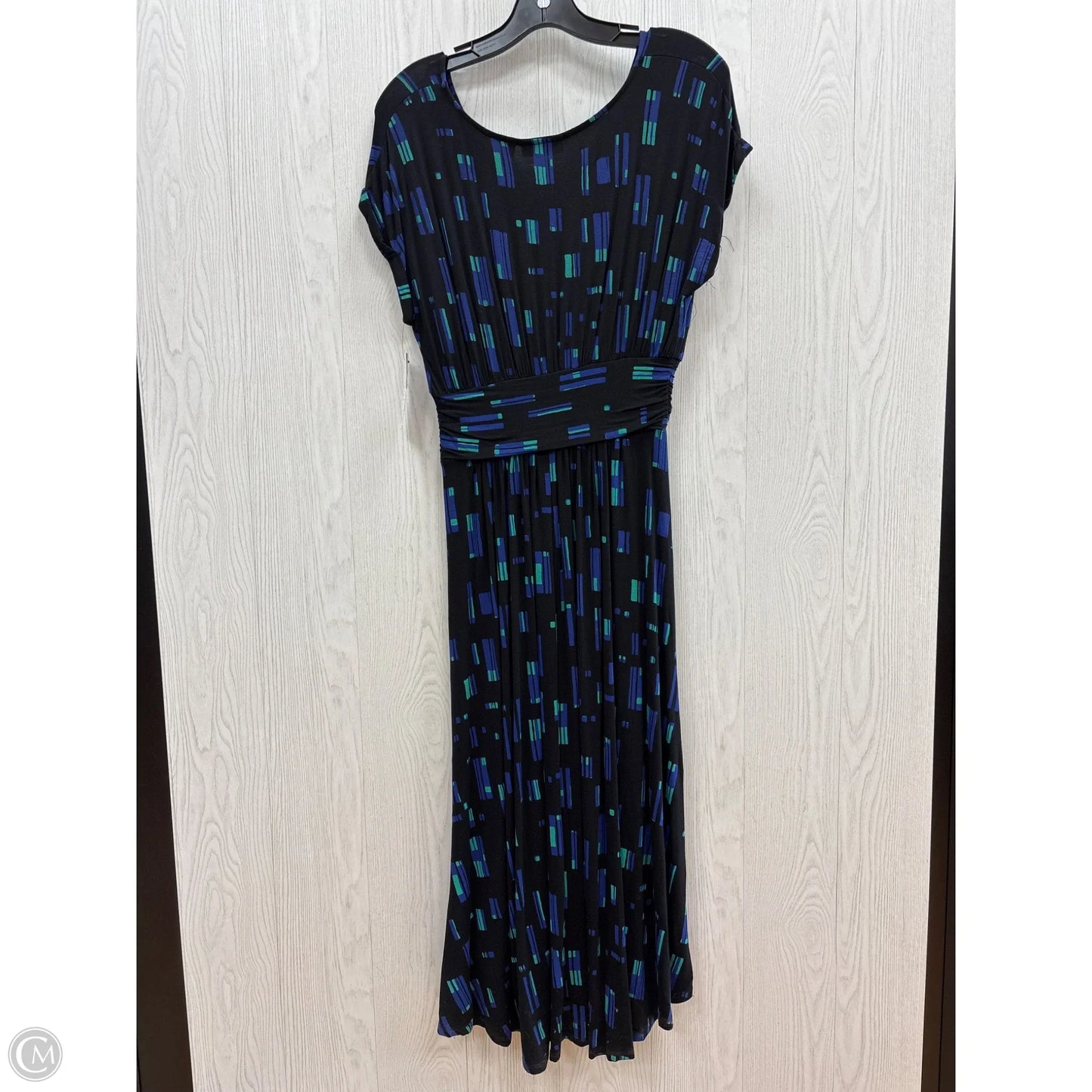 Dress Casual Midi By Apt 9 In Black & Blue, Size: Petite S