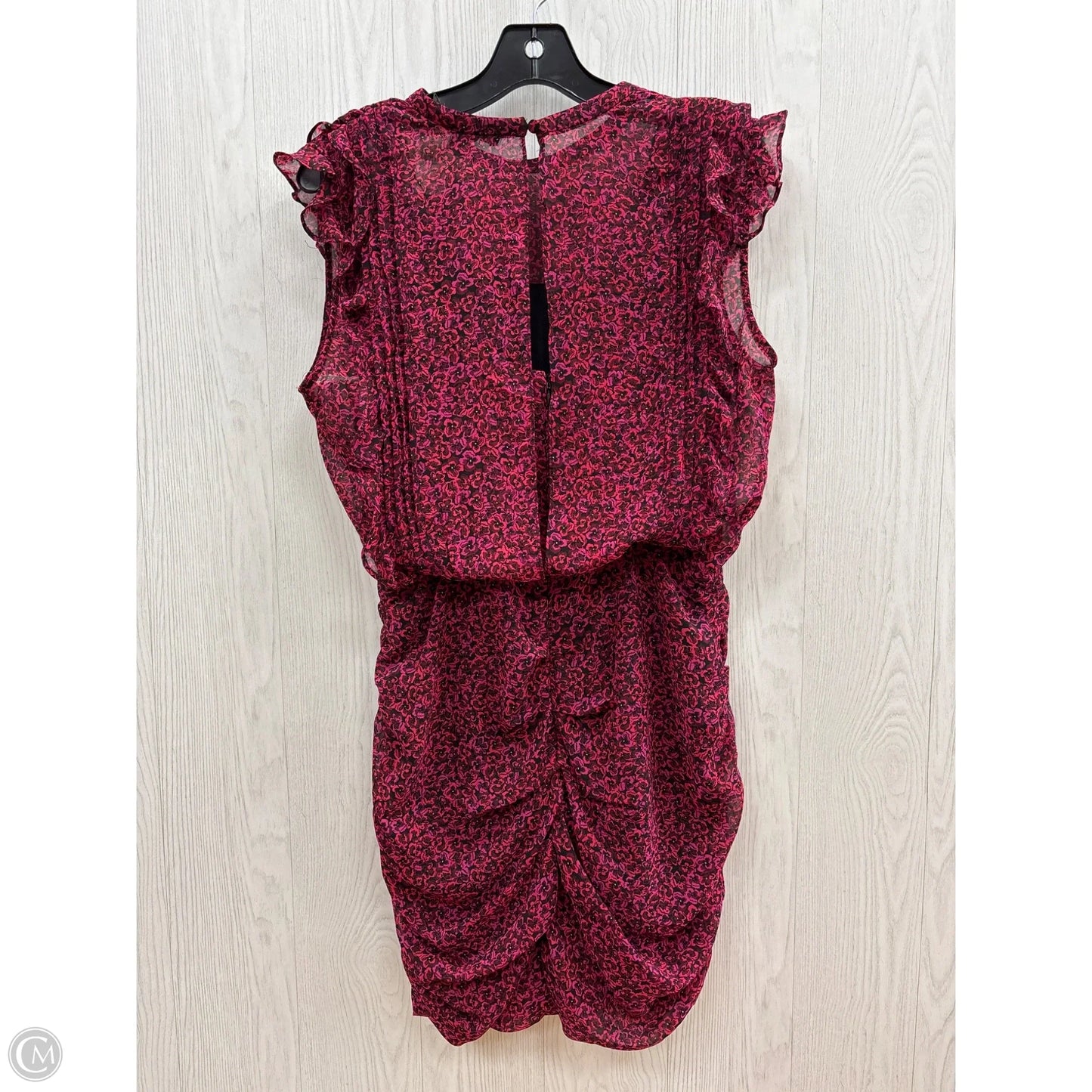 Dress Casual Midi By Express In Pink & Red, Size: L