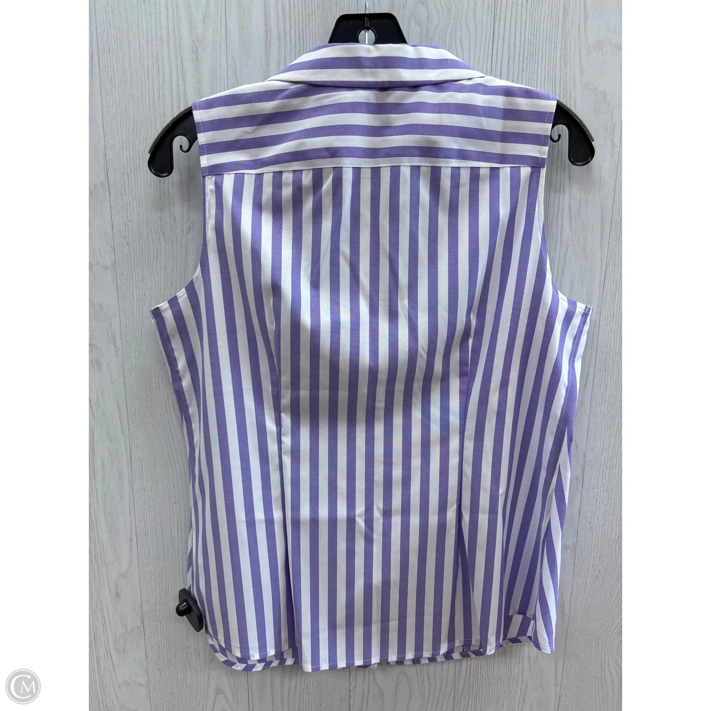 Top Sleeveless By Talbots In Purple & White, Size: 8p