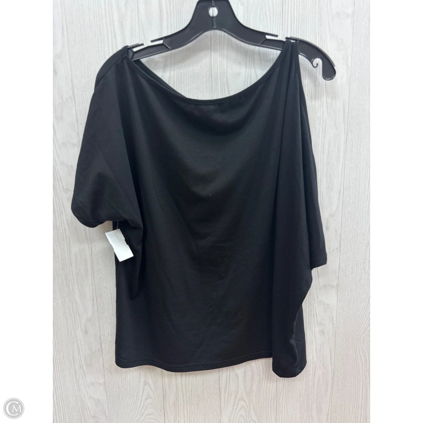 Top Short Sleeve By Shein In Black, Size: L