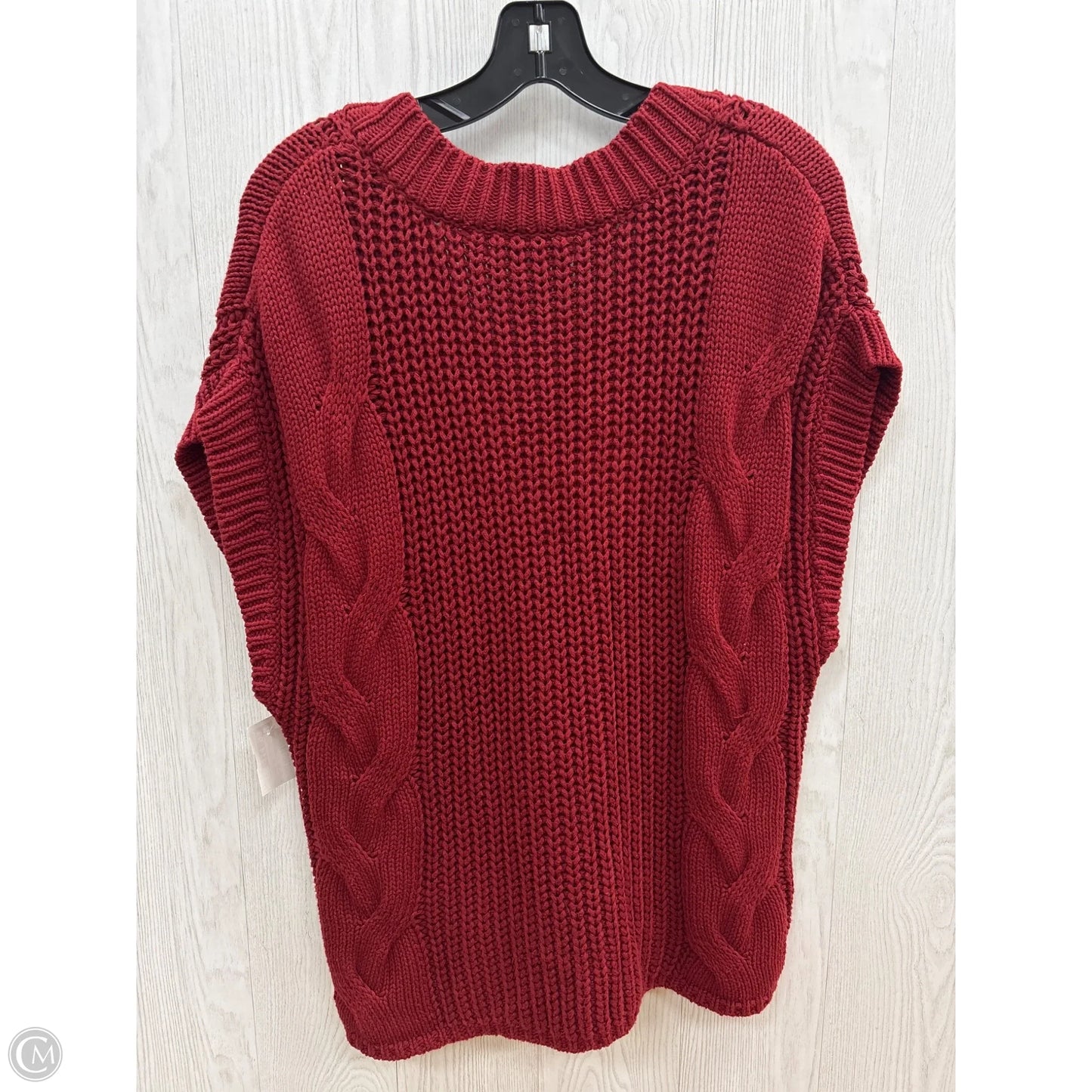 Vest Sweater By Adyson Parker In Red, Size: M