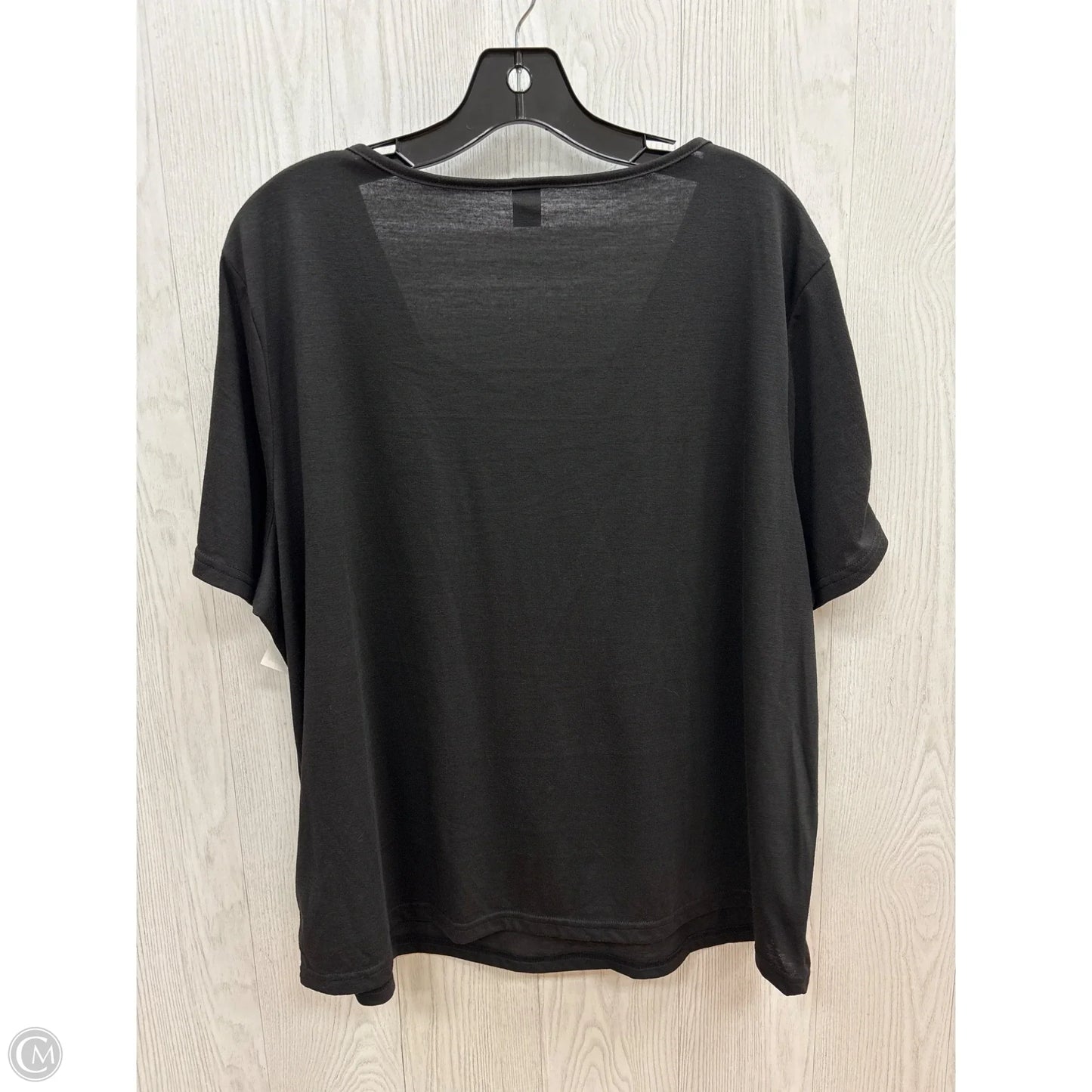 Top Short Sleeve By Shein In Black, Size: 2x