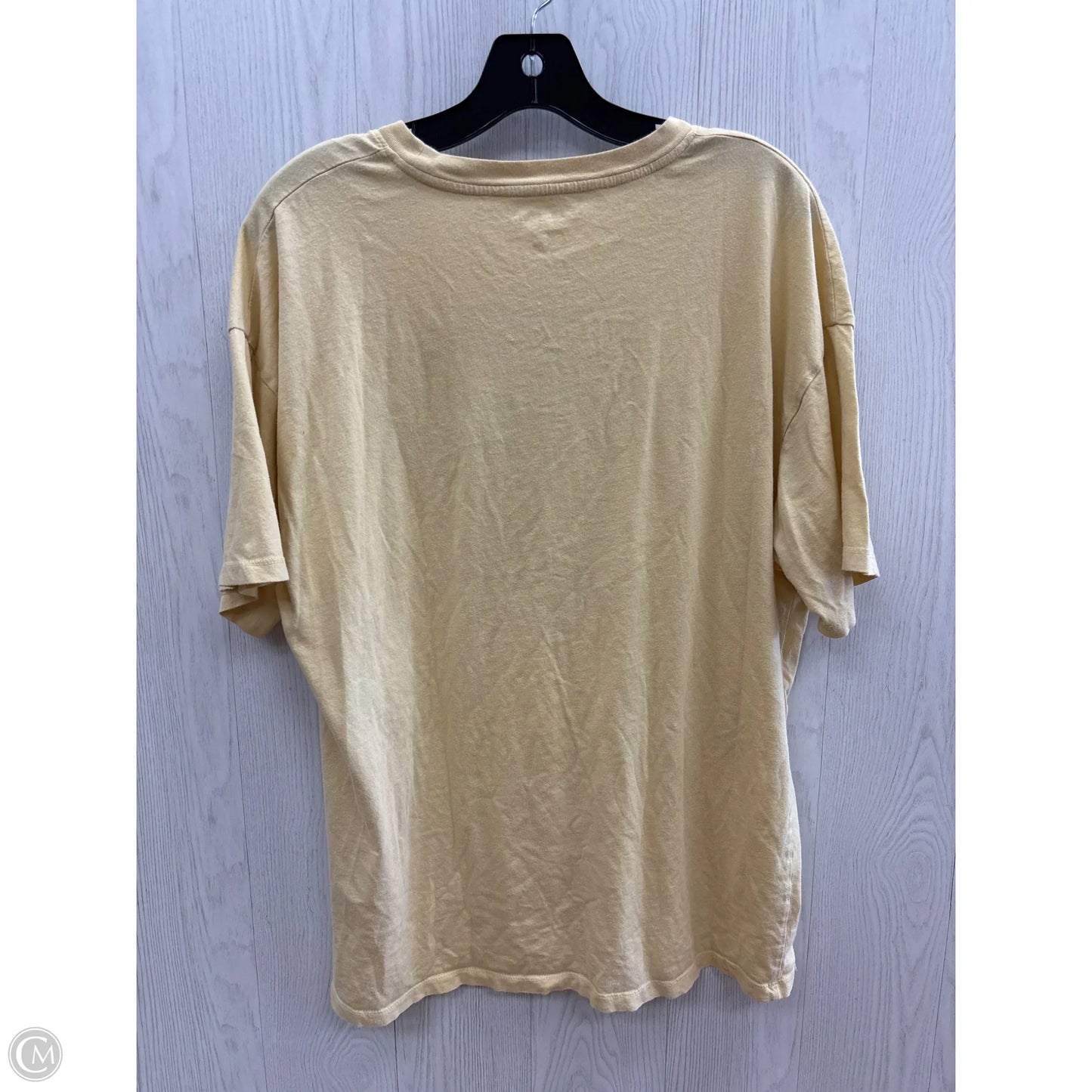 Top Short Sleeve By American Eagle In Yellow, Size: M
