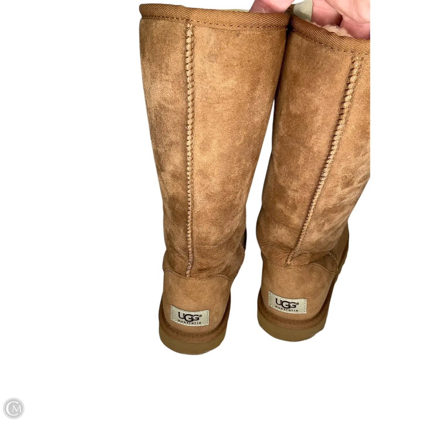 Boots Designer By Ugg In Brown, Size: 7