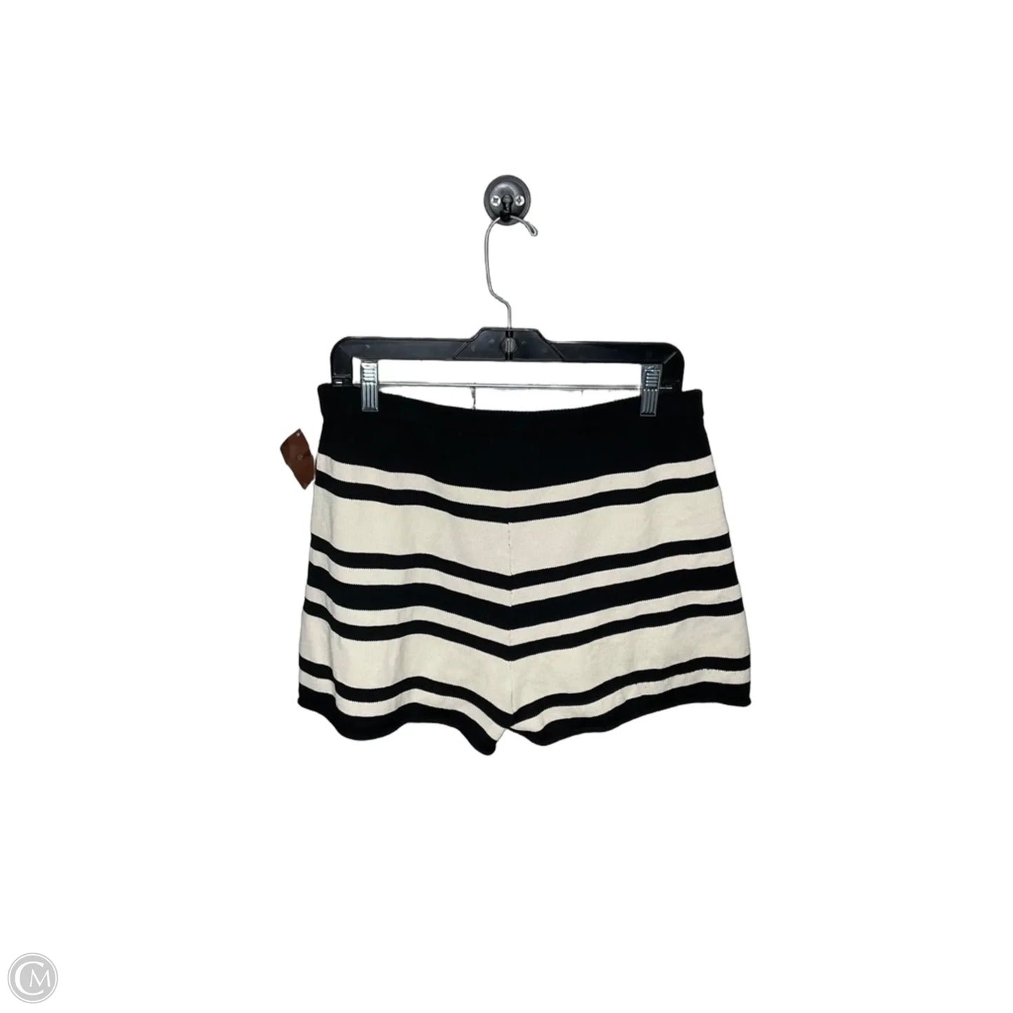 Shorts By H&m In Black & Cream, Size: M