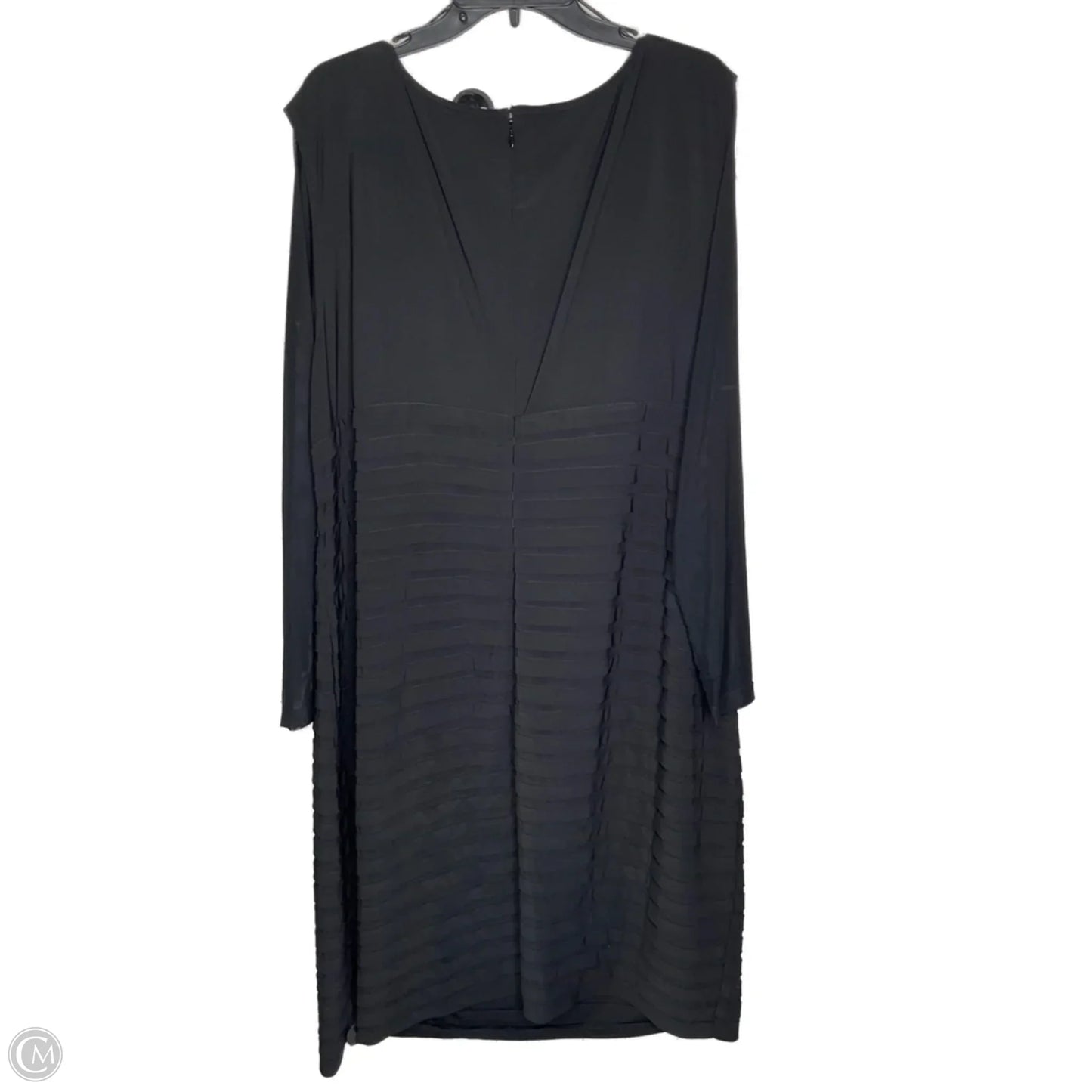 Dress Party Midi By Adrianna Papell In Black, Size: 3x