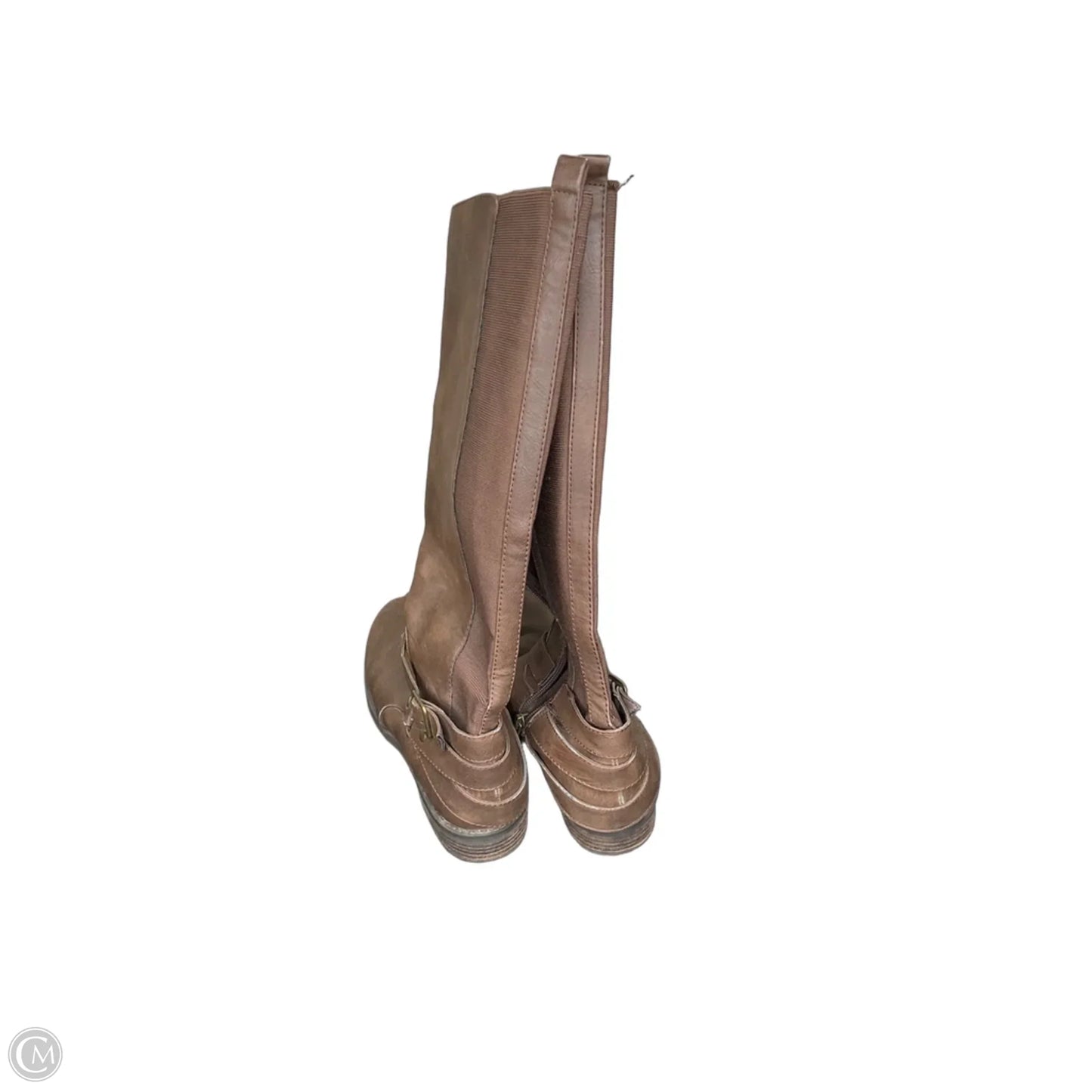 Boots Knee Flats By Clothes Mentor In Brown, Size: 8