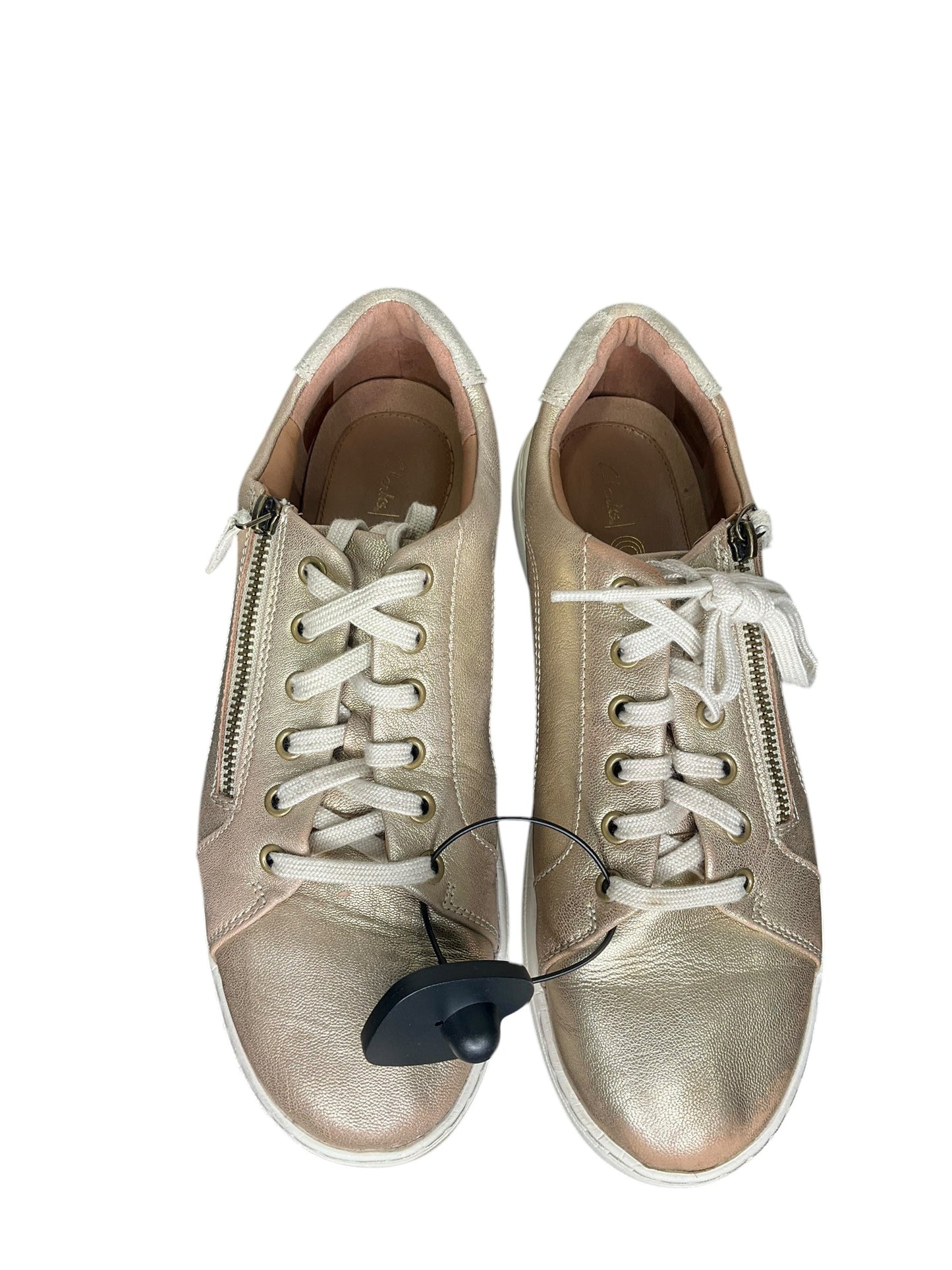 Shoes Sneakers By Clarks In Gold, Size: 11