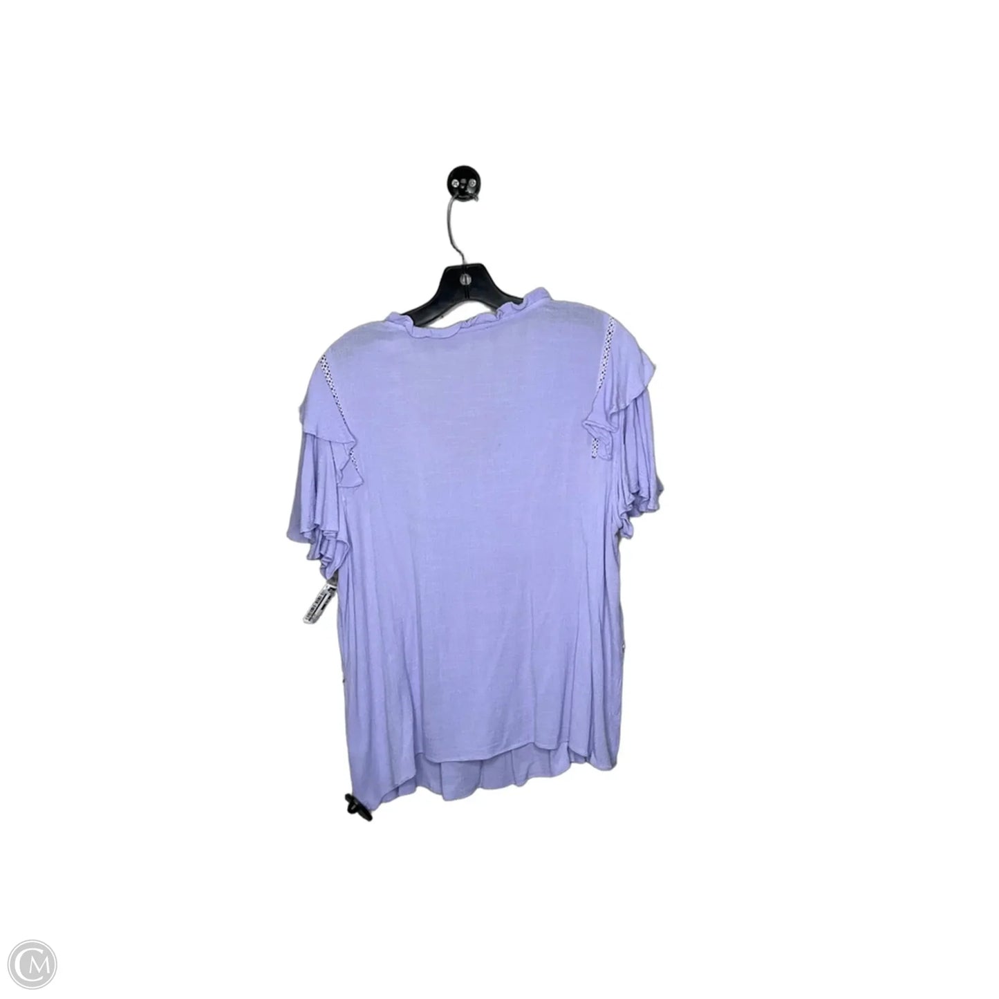Top Short Sleeve By Cupio In Purple, Size: Xl