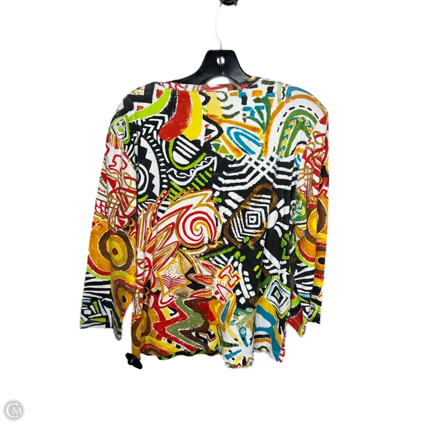 Top Long Sleeve By Chicos In Multi-colored, Size: Xl