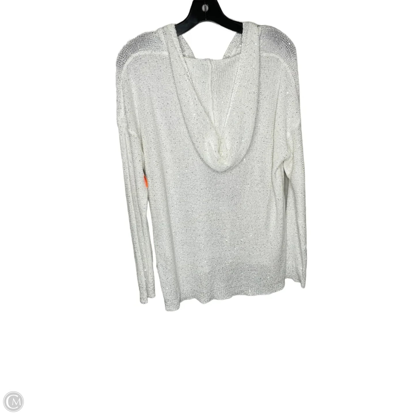 Sweatshirt Hoodie By Sioni In White, Size: L