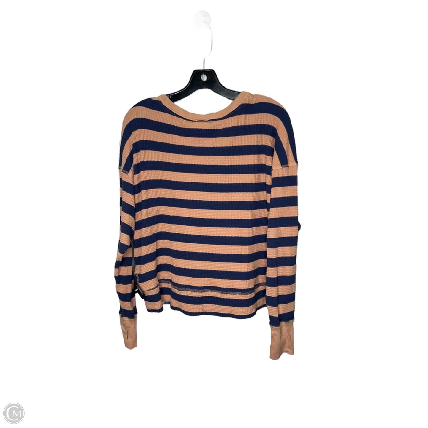 Top Long Sleeve By Aerie In Striped Pattern, Size: Xs