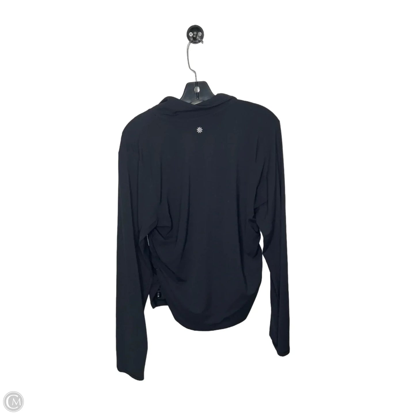 Athletic Top Long Sleeve Collar By Athleta In Black, Size: Xl