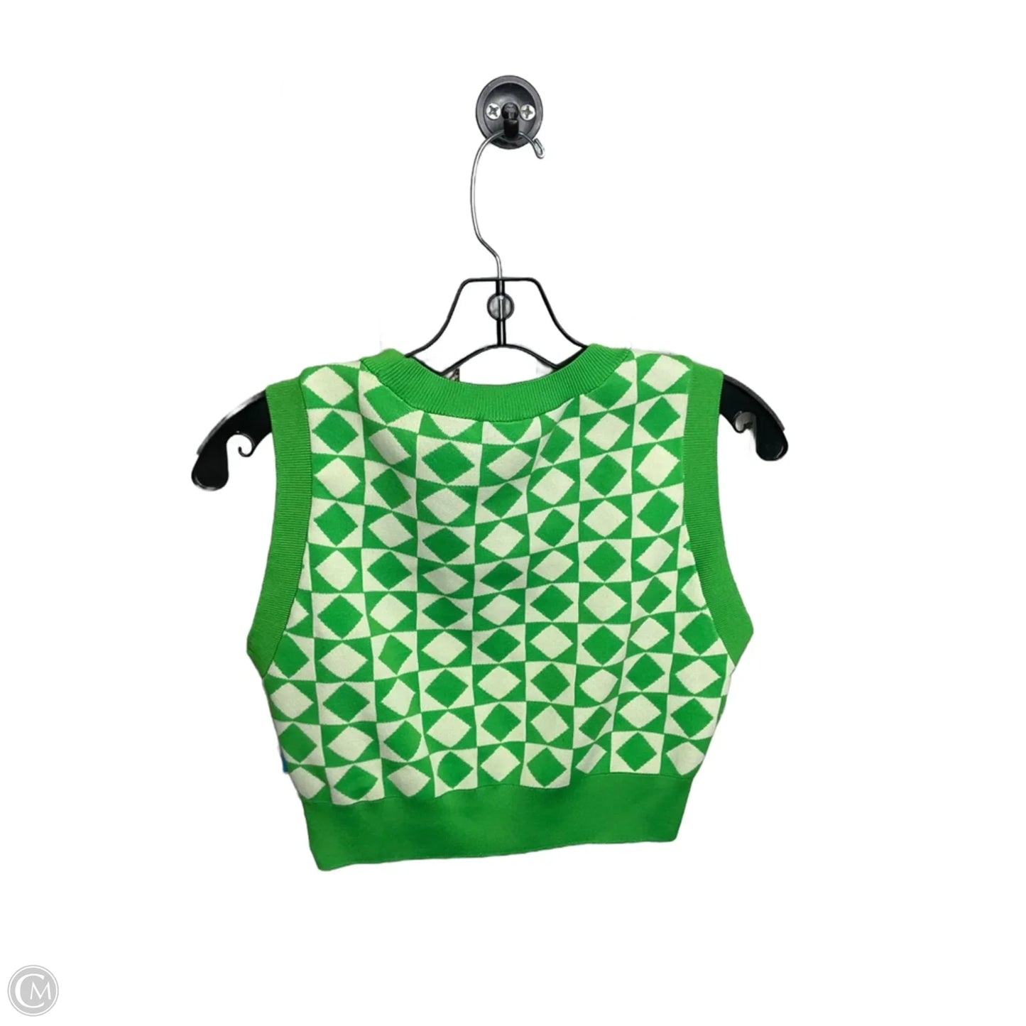 Top Sleeveless By Zara In Green, Size: S