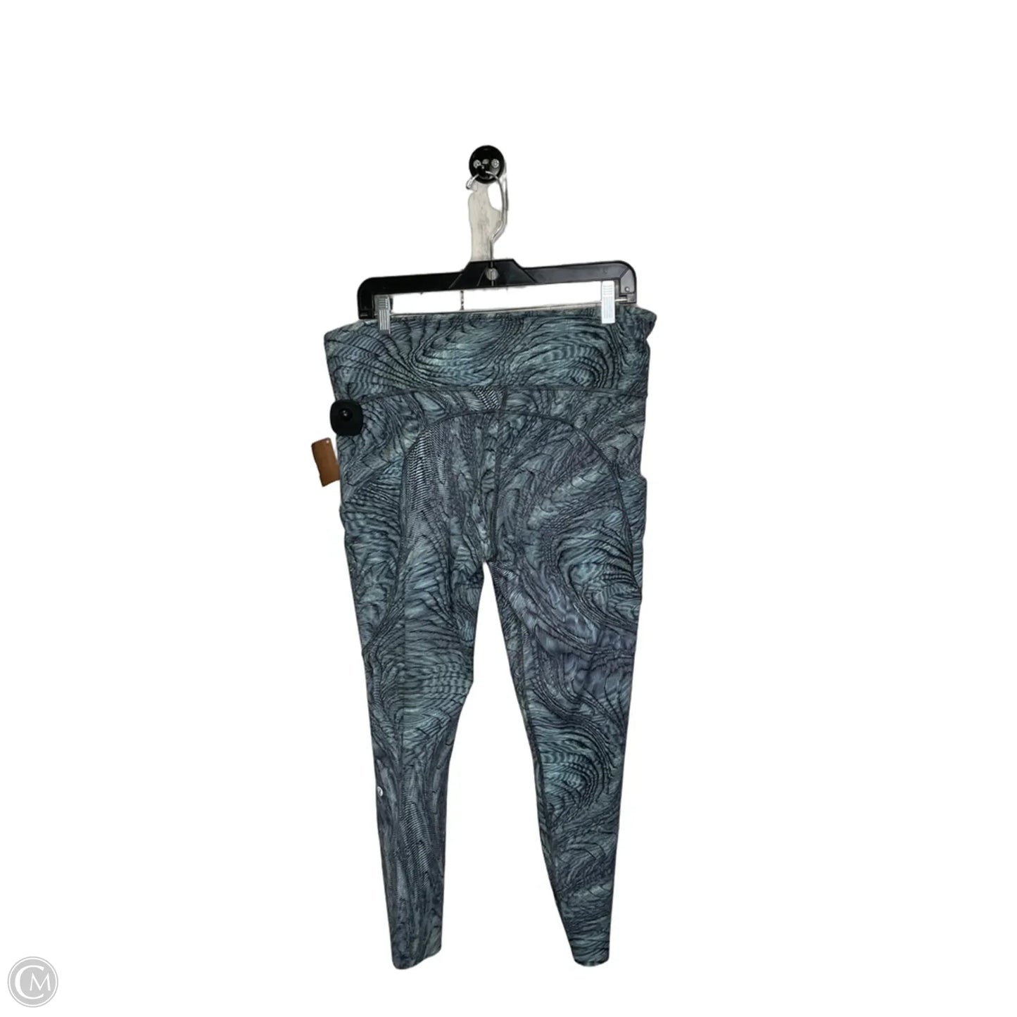 Athletic Leggings By Lululemon In Blue & Green, Size: 14