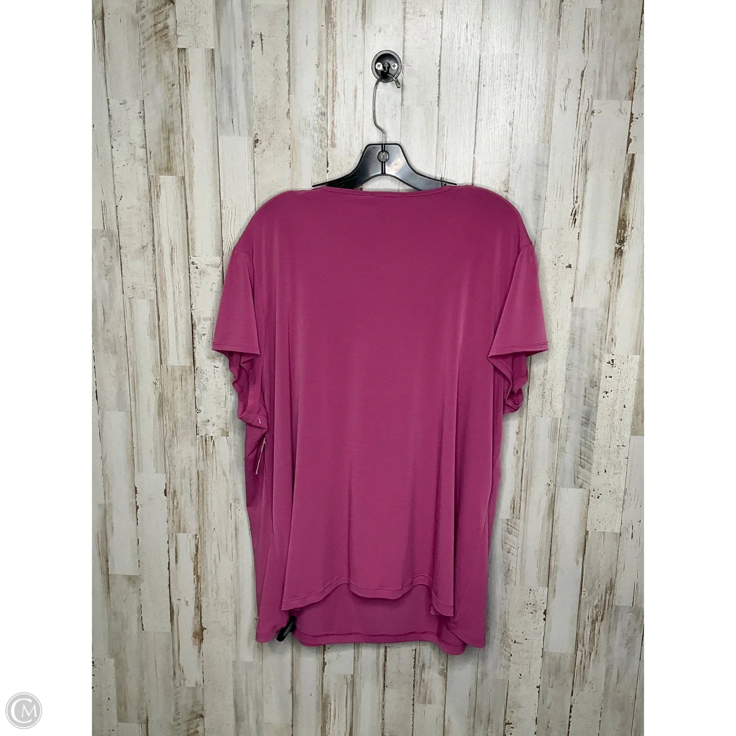 Top Short Sleeve By Designer Originals In Pink, Size: 3x