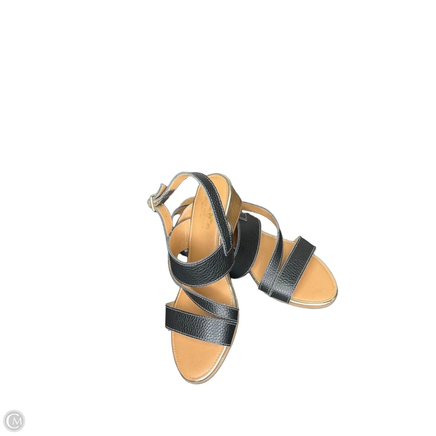 Sandals Heels Block By Coach And Four In Black, Size: 7
