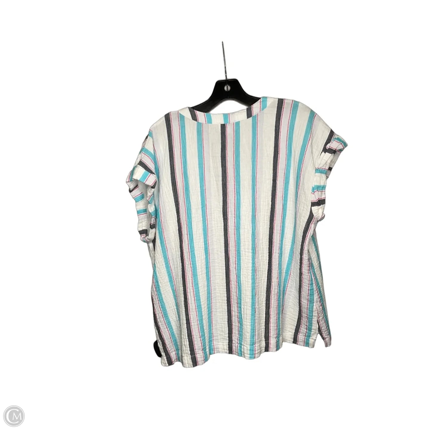 Top Short Sleeve By Wonderly In Striped Pattern, Size: Xl