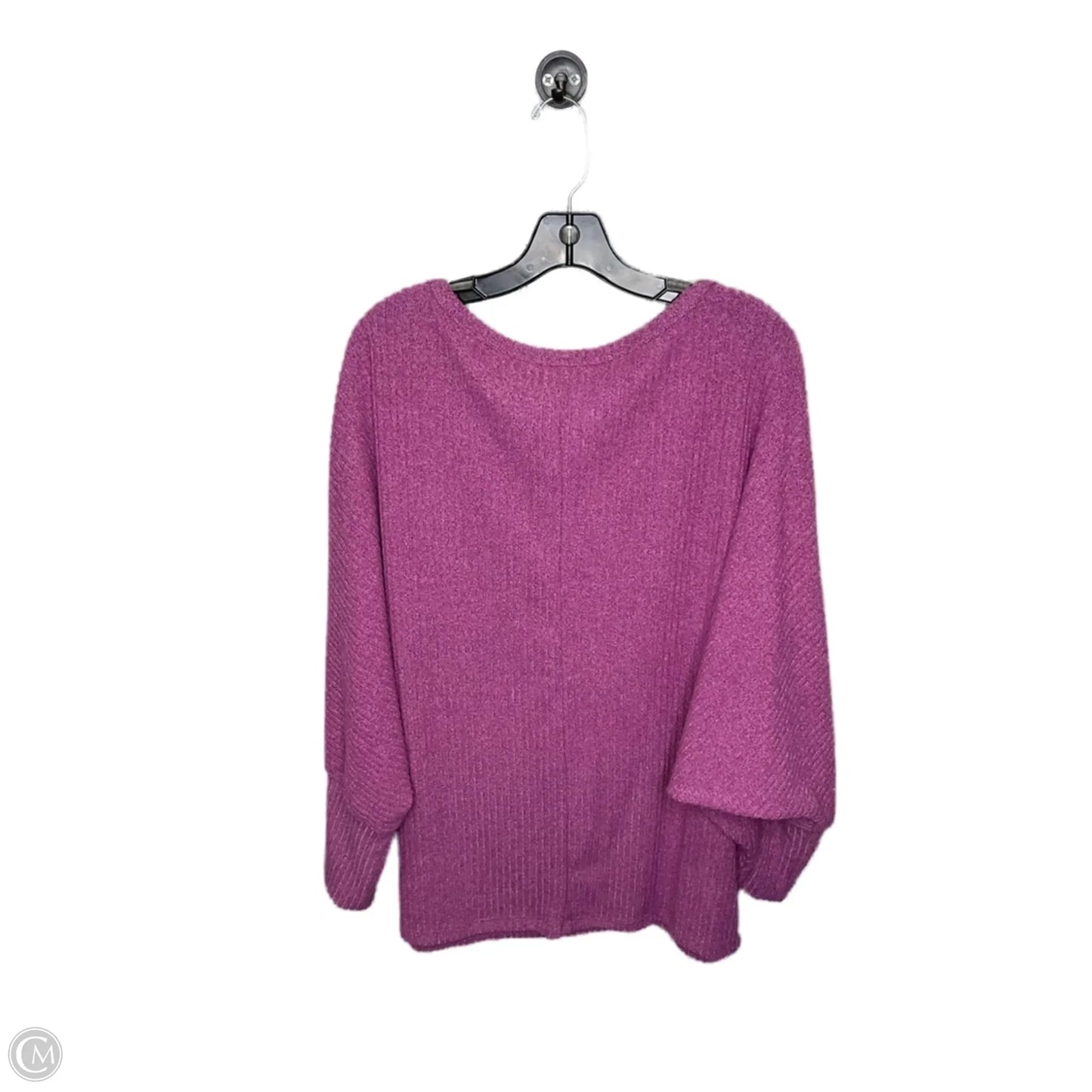 Top Long Sleeve By White Birch In Purple, Size: 2x