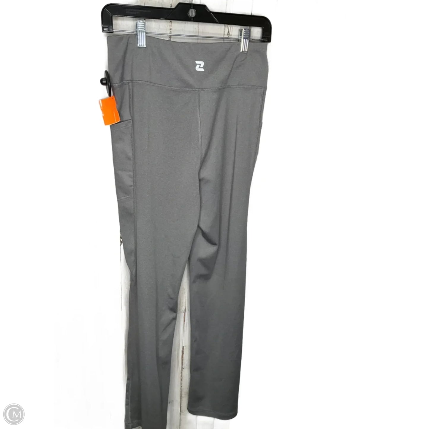 Athletic Leggings By Zelos In Grey, Size: 1x