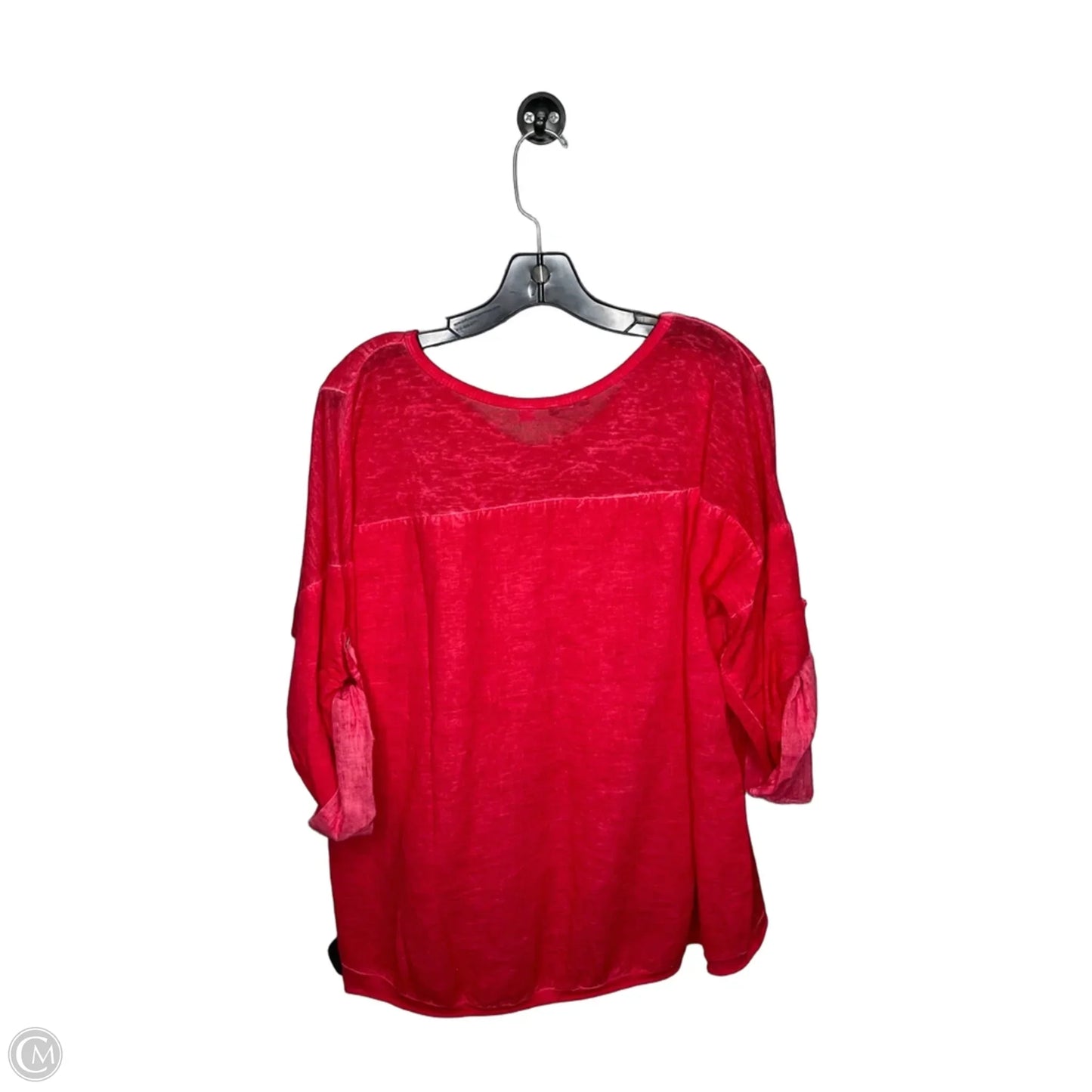 Top Long Sleeve By Kaktus In Red, Size: Xl