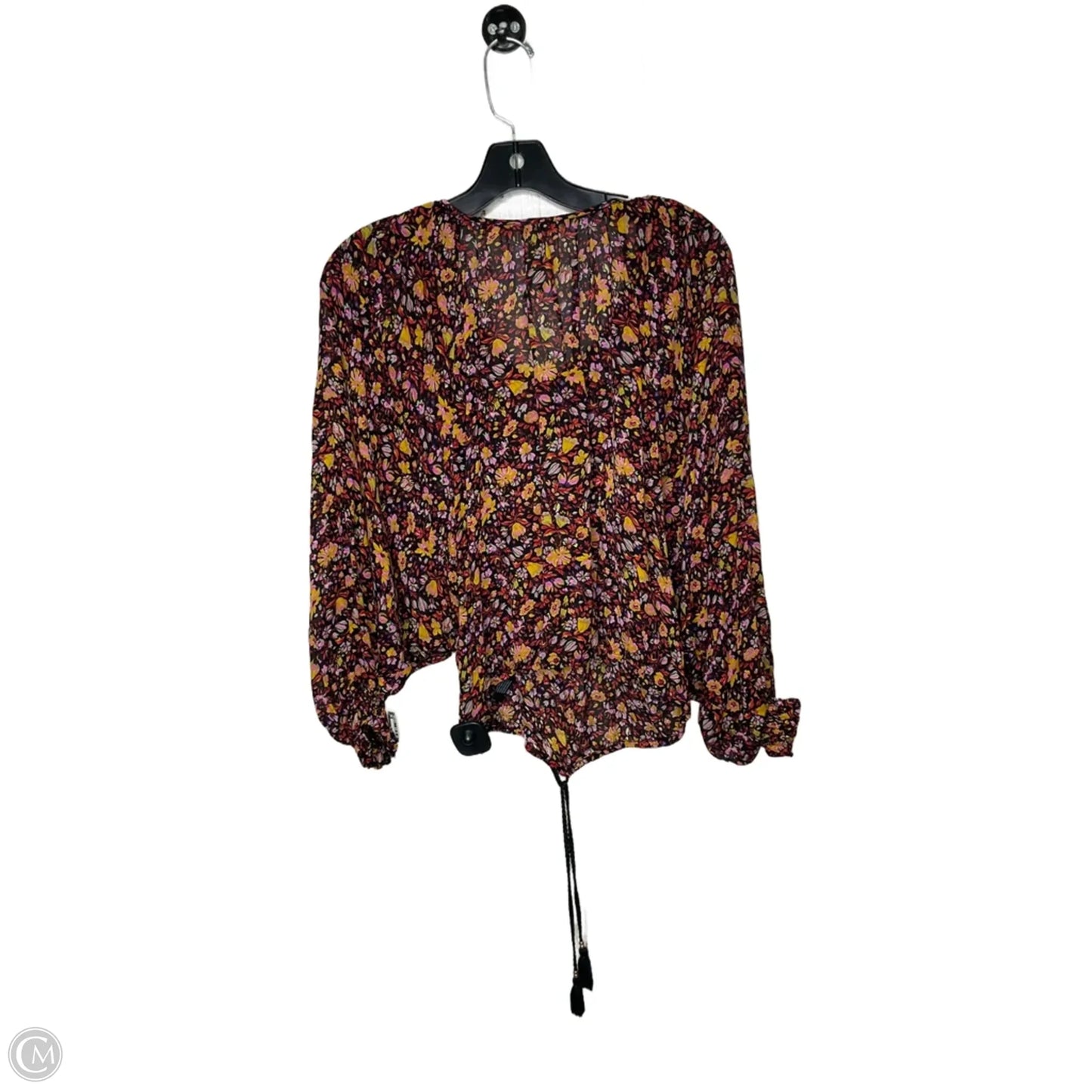 Top Long Sleeve By Anthropologie In Floral Print, Size: S