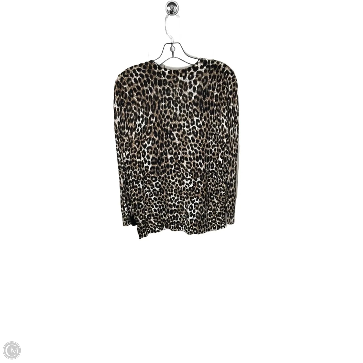 Top Long Sleeve By Michael By Michael Kors In Animal Print, Size: S