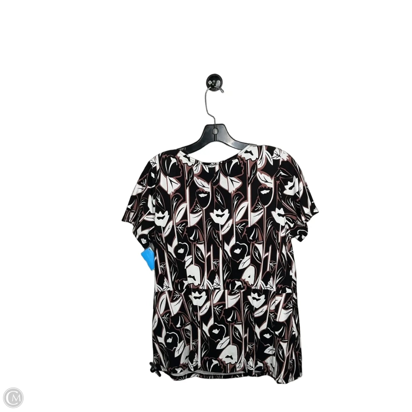 Top Short Sleeve By Liz Claiborne In Floral Print, Size: M