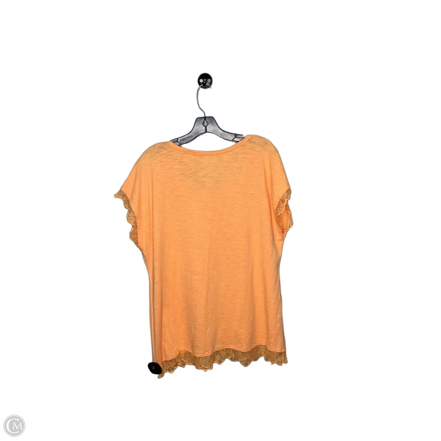 Top Short Sleeve By Chicos In Orange, Size: Xl
