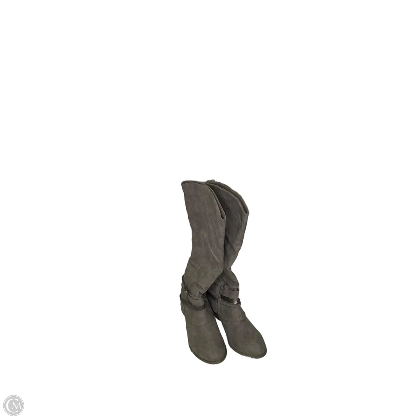 Boots Knee Heels By Maurices In Grey, Size: 9.5
