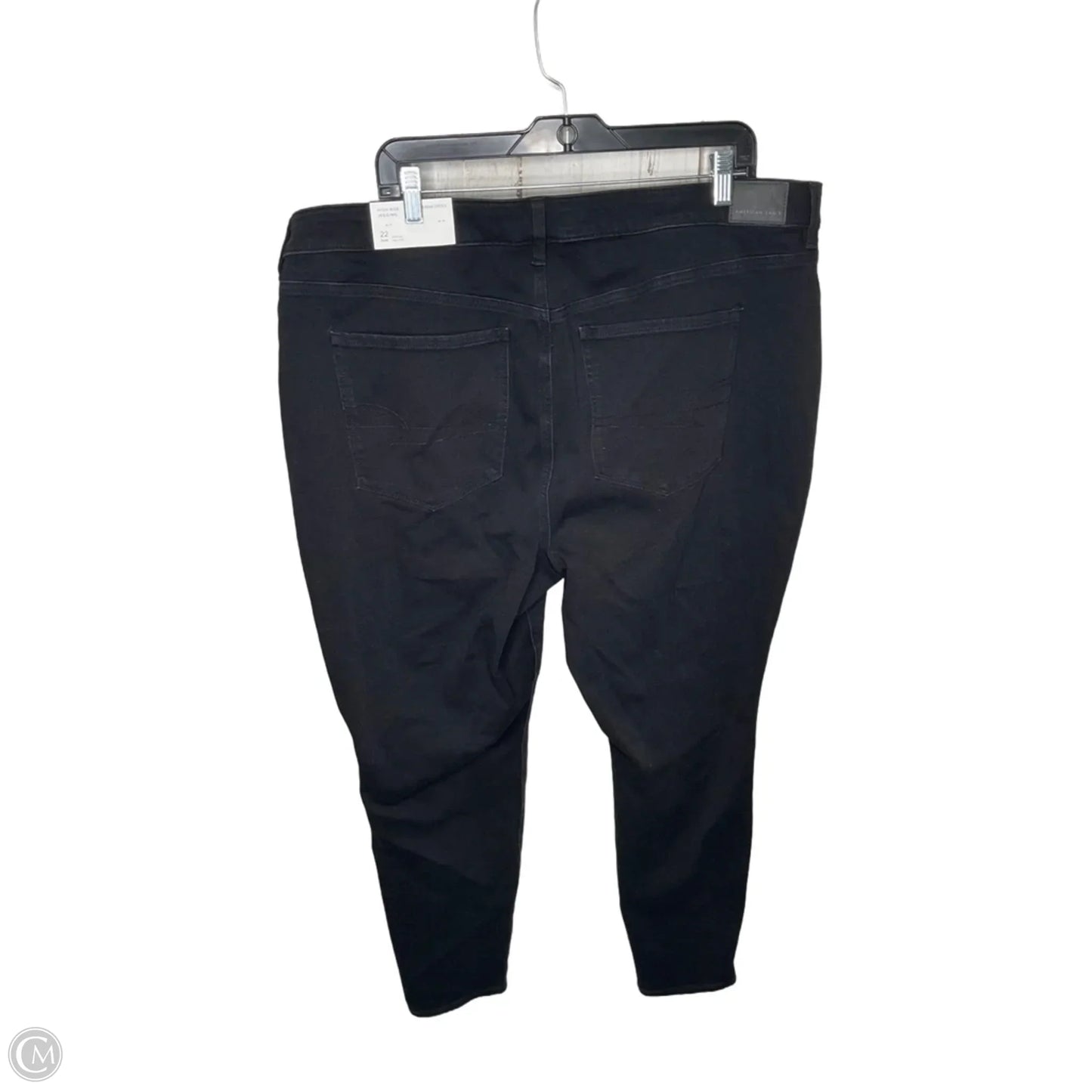 Jeans Straight By American Eagle In Black, Size: 22