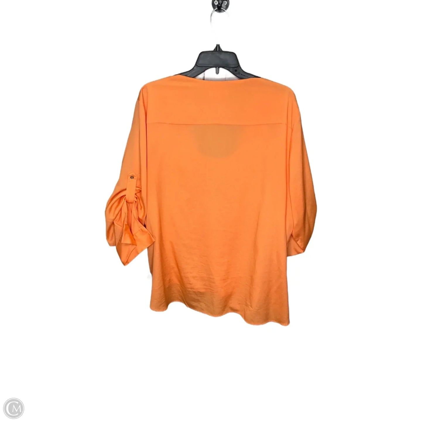 Top 3/4 Sleeve By Calvin Klein In Orange, Size: 2x