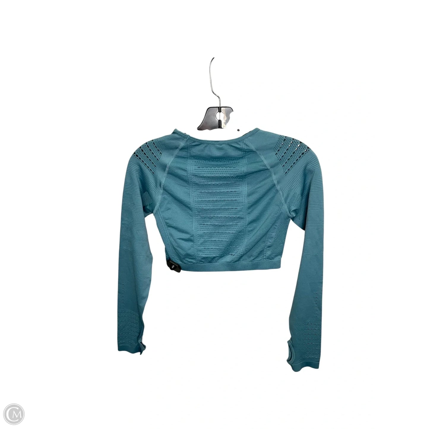 Athletic Top Long Sleeve Collar By New Mix In Blue, Size: S