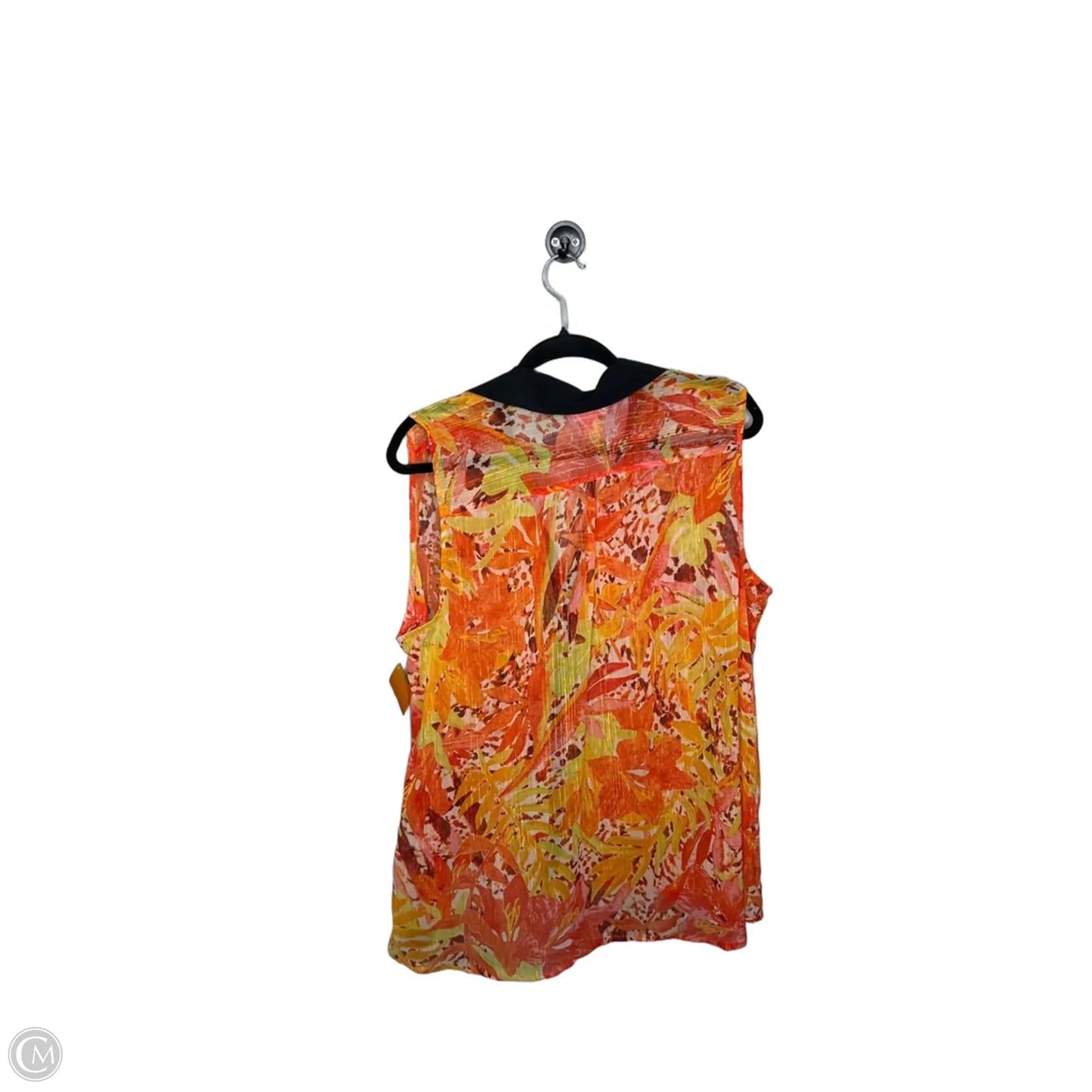 Top Sleeveless By Jaclyn Smith In Orange, Size: Xl