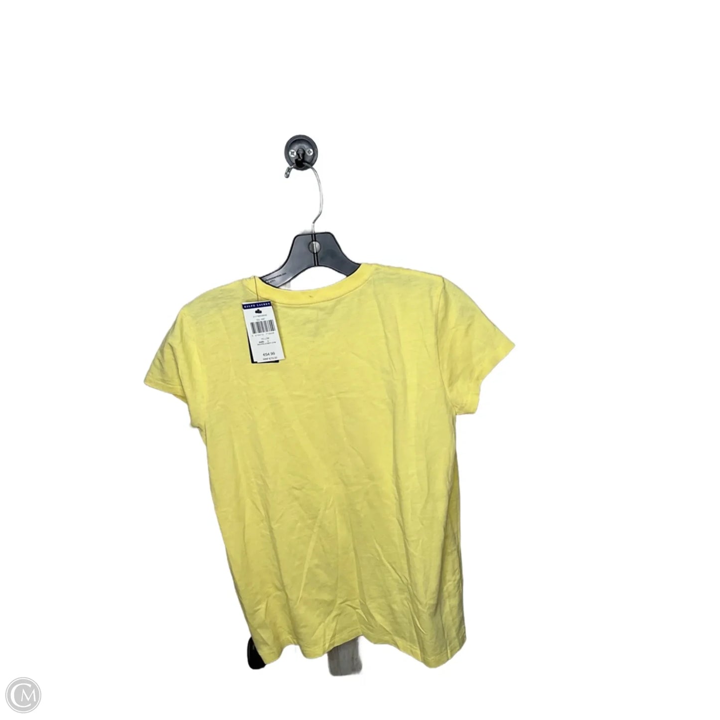 Top Short Sleeve By Polo Ralph Lauren In Yellow, Size: S