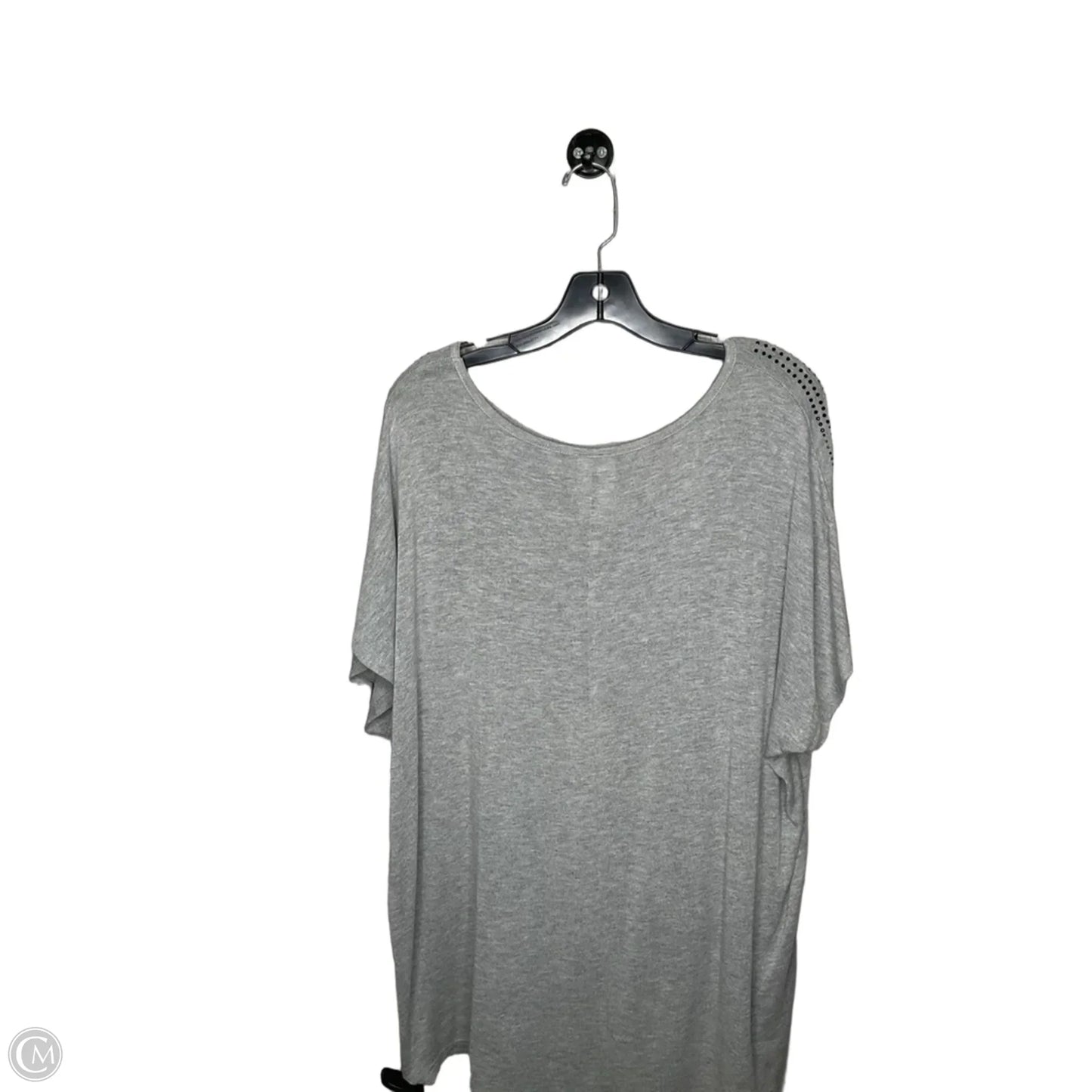 Top Short Sleeve By Vocal In Grey, Size: 1x