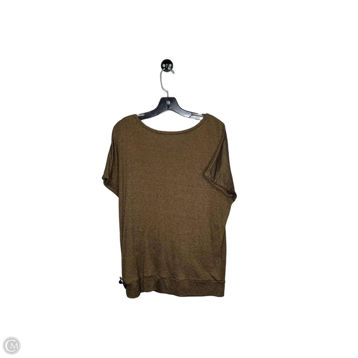 Top Short Sleeve By Coldwater Creek In Black & Gold, Size: 14