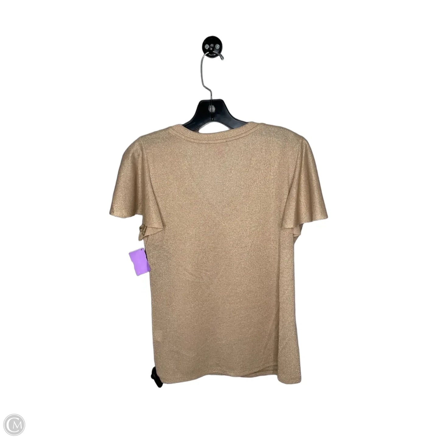 Top Short Sleeve By Vince Camuto In Gold, Size: S