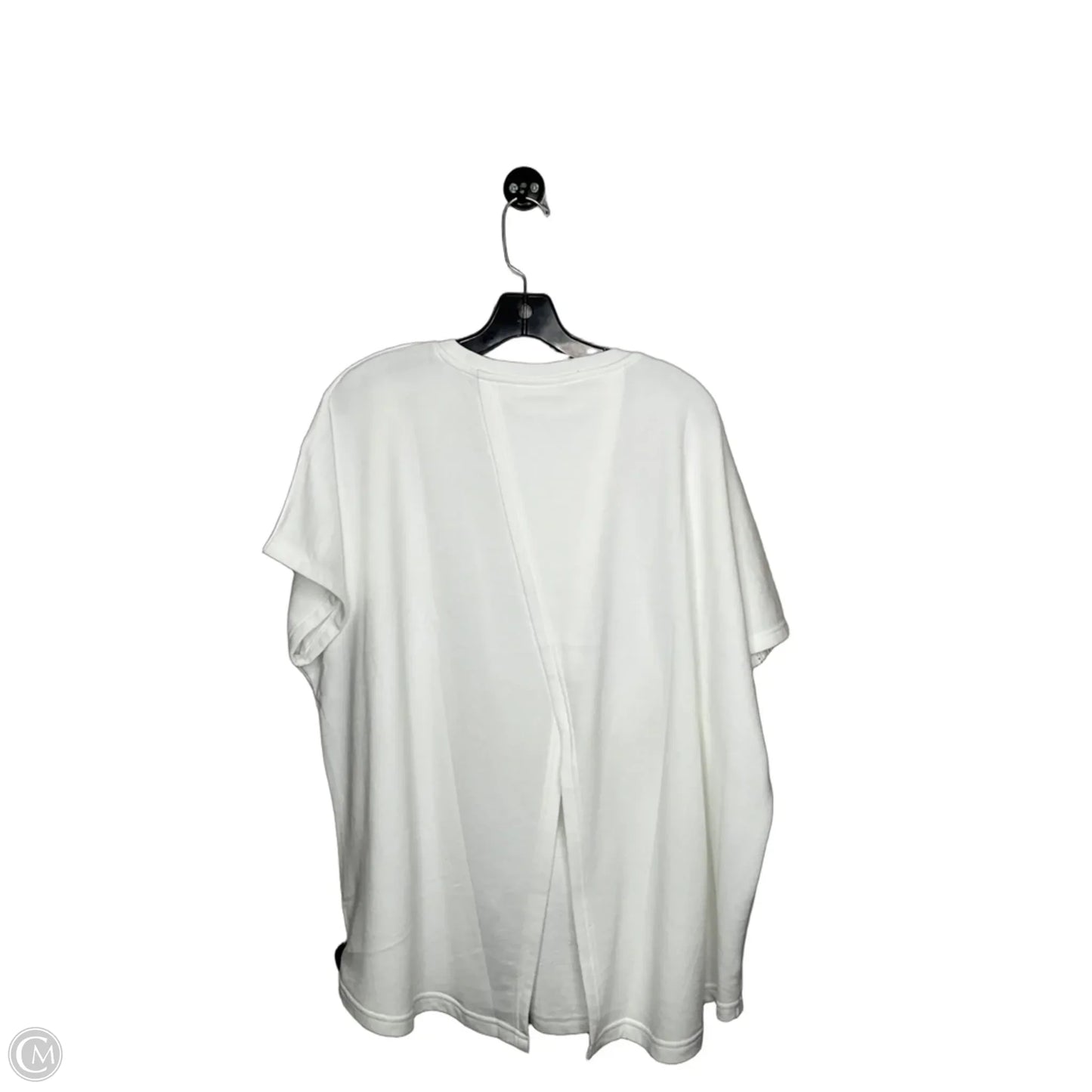Top Short Sleeve By Lane Bryant In White, Size: 18