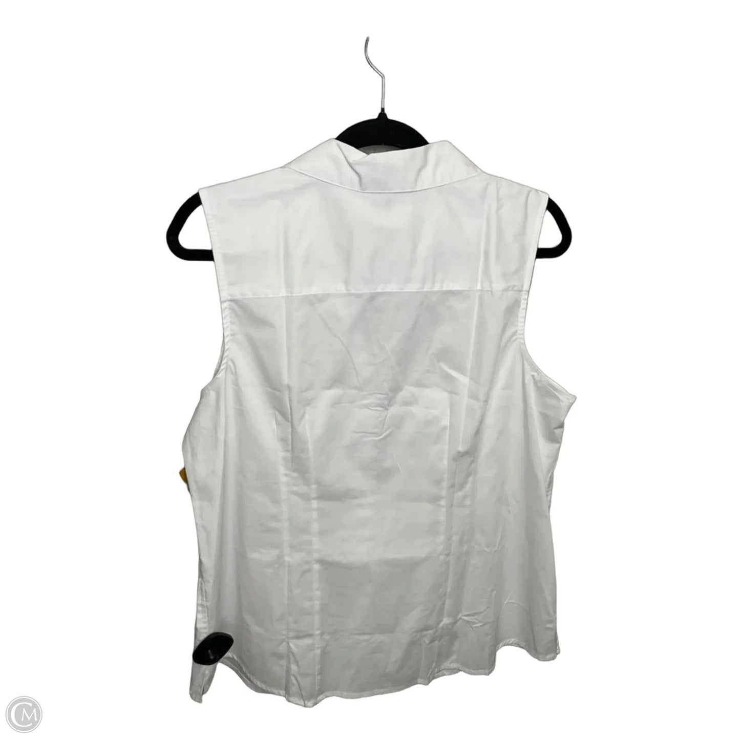 Top Sleeveless By Croft And Barrow In White, Size: L