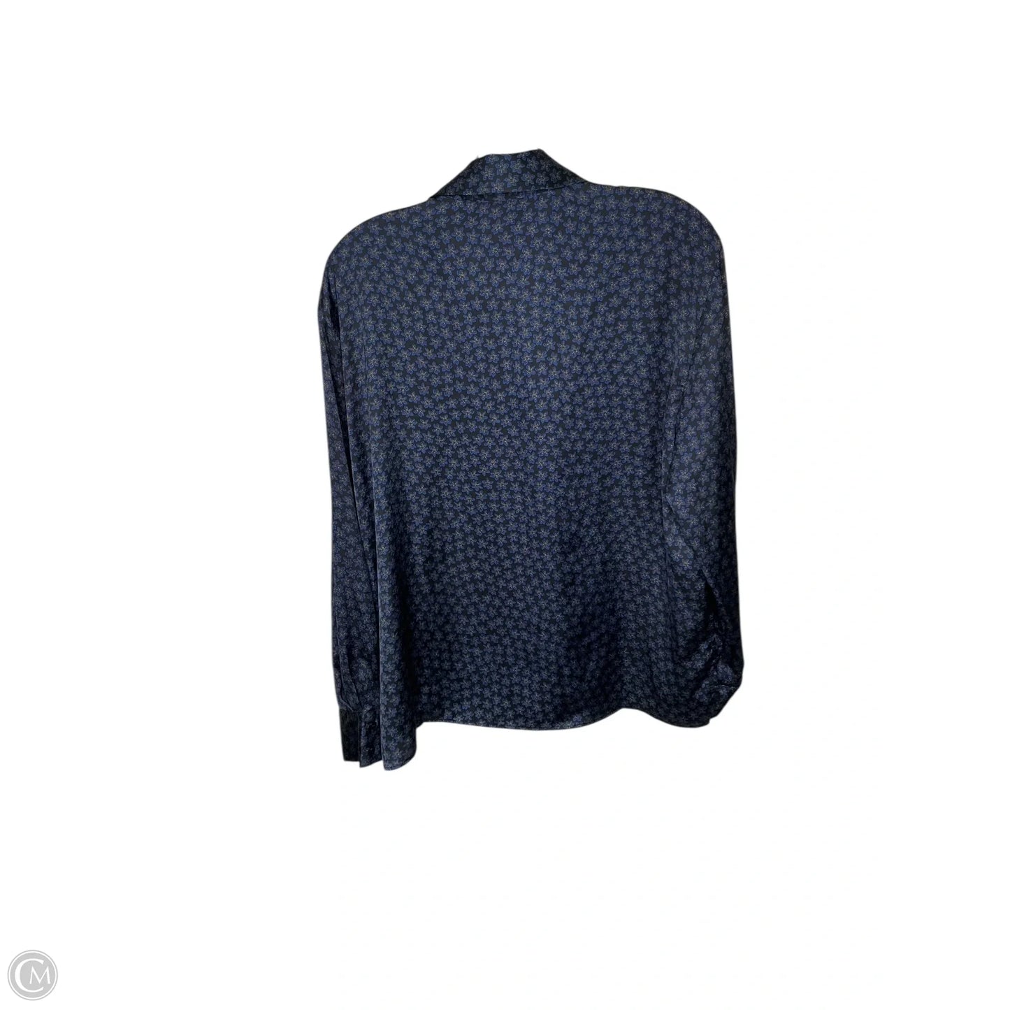 Top Long Sleeve By Mango In Blue & Brown, Size: 6