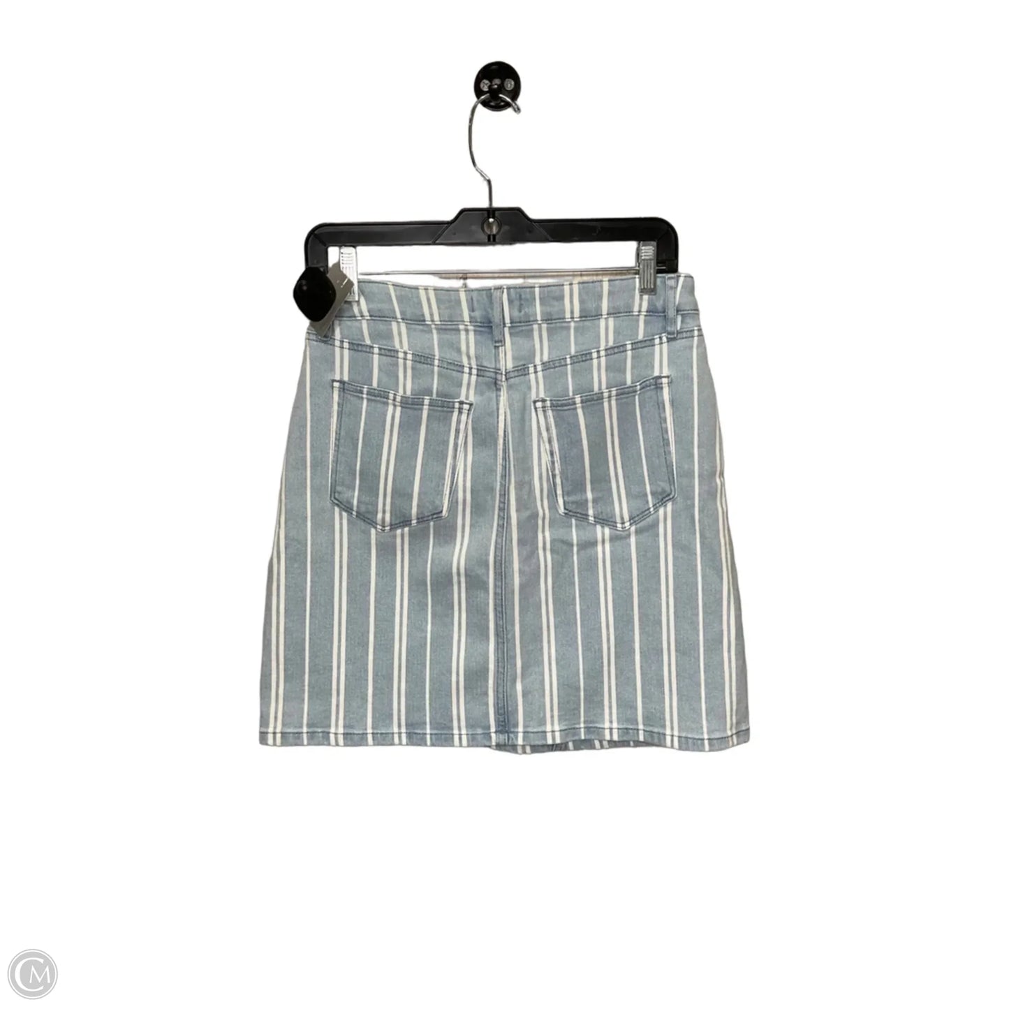 Skirt Mini & Short By Loft In Striped Pattern, Size: 4