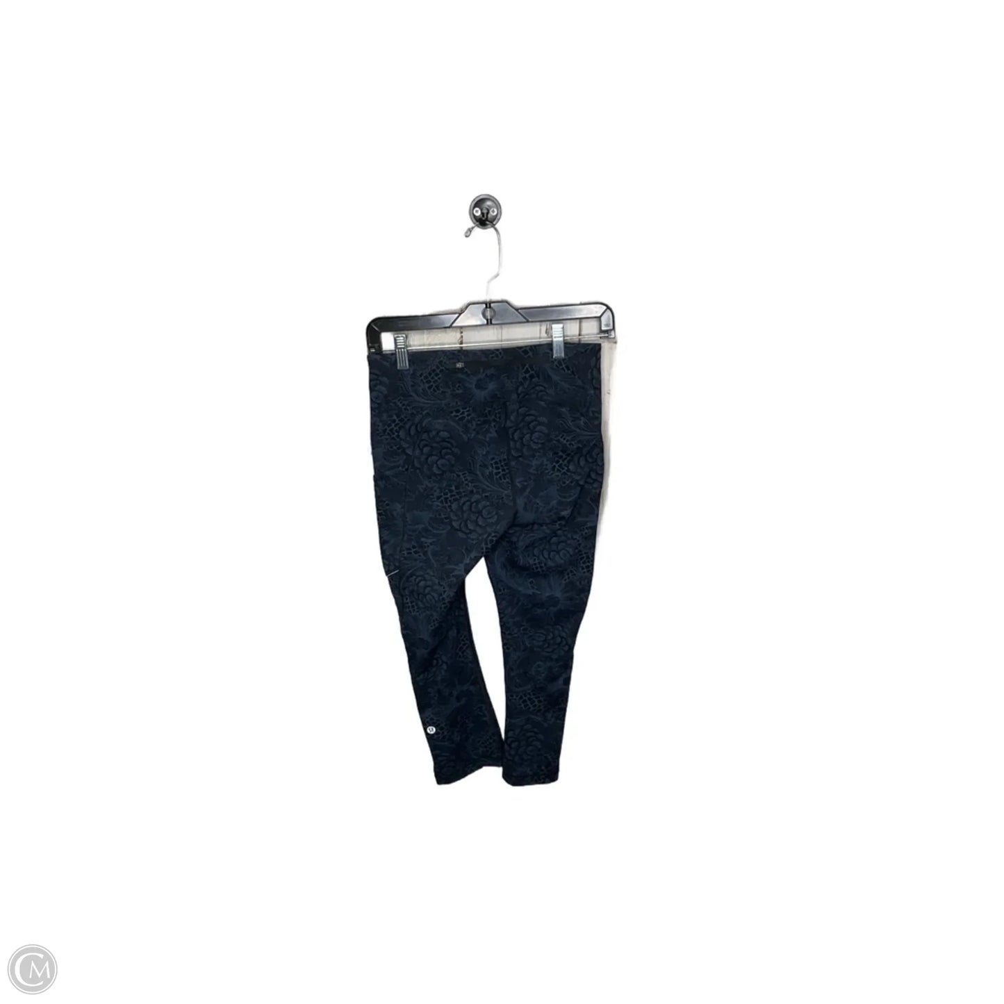 Athletic Leggings Capris By Lululemon In Black & Blue, Size: 6
